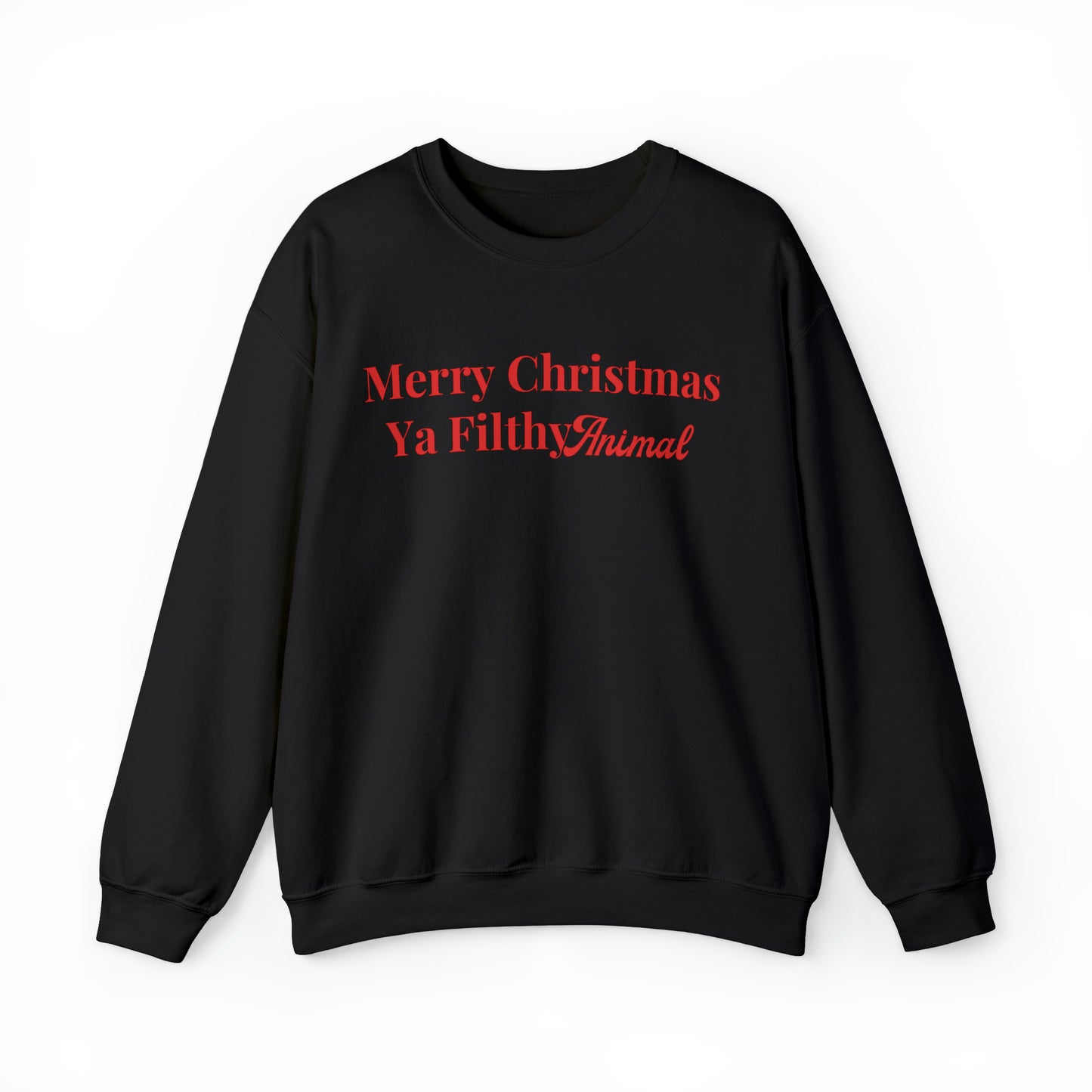 Merry Christmas Ya Filthy Animal Unisex Heavy Blend Crewneck Sweatshirt