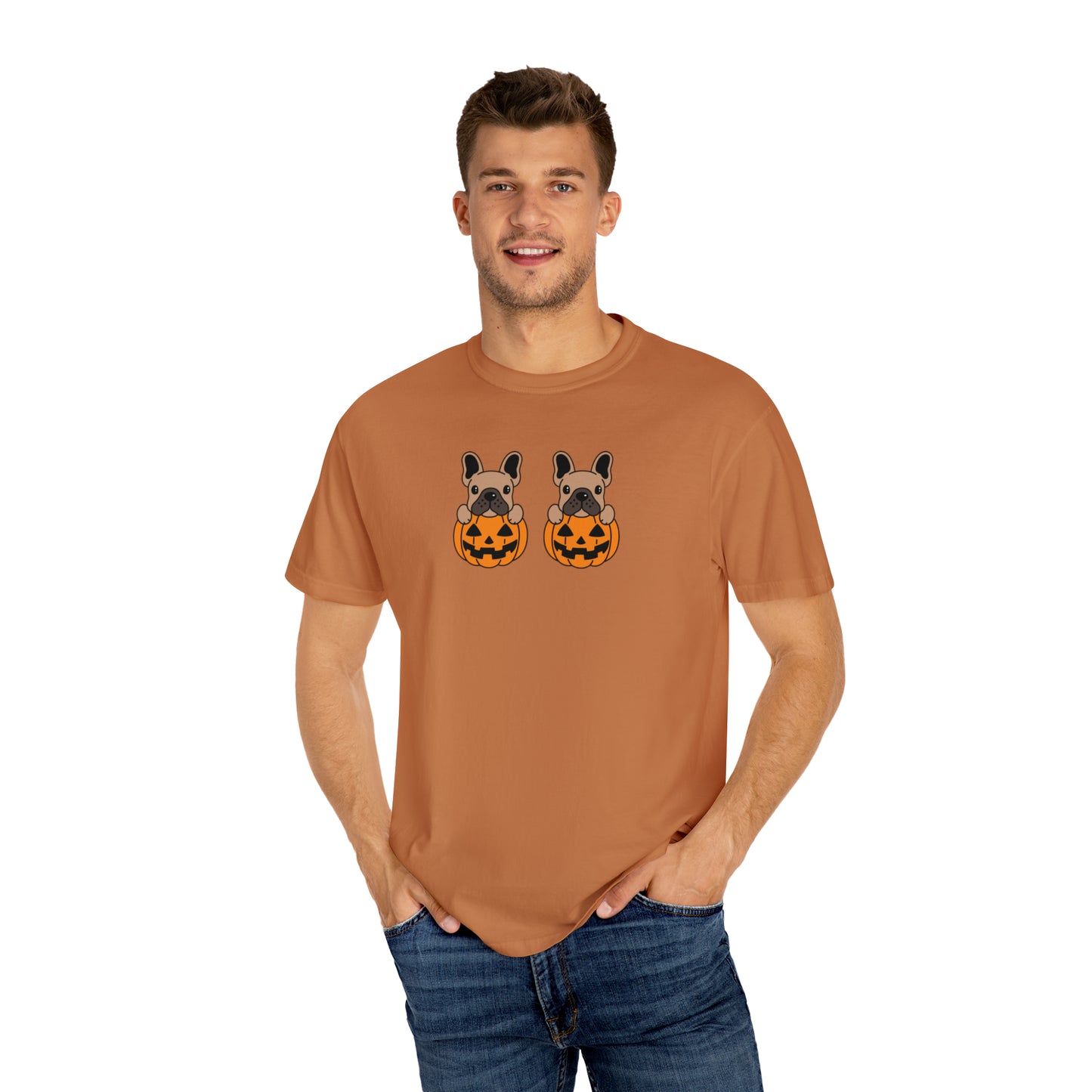 Doggie Pumpkins Unisex Garment-Dyed T-shirt