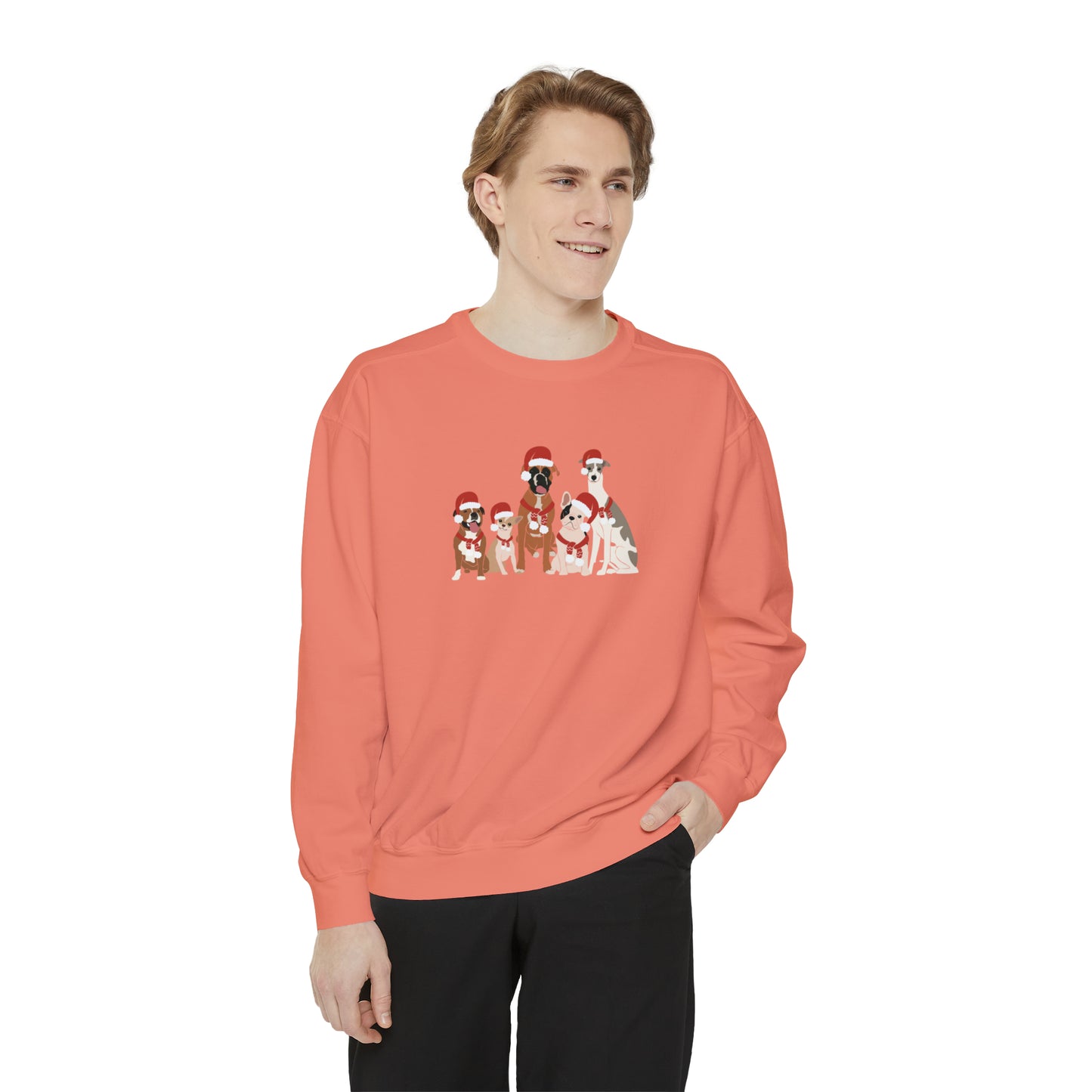 Santa Doggies Unisex Garment-Dyed Sweatshirt