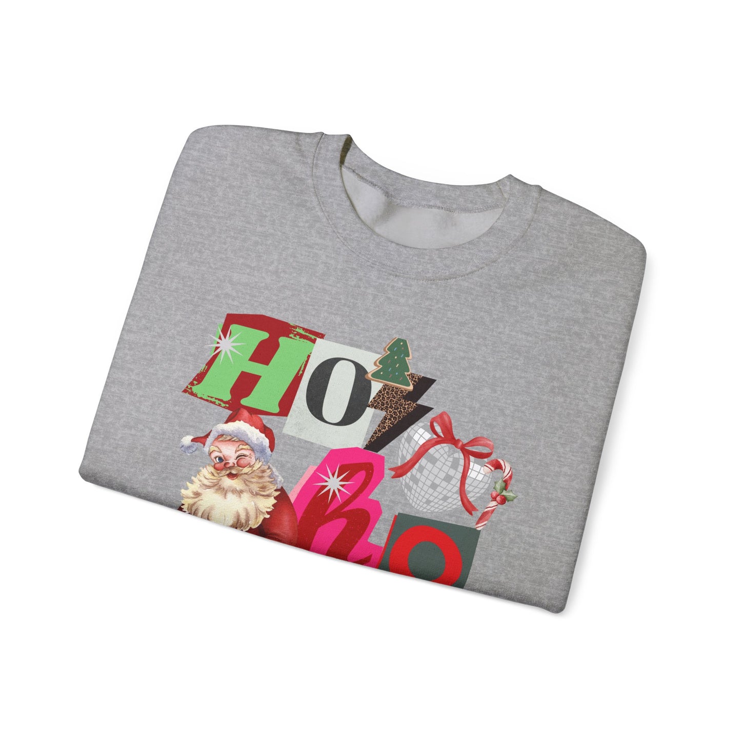 Festive Crewneck Sweatshirt with 'Ho Ho Ho' Print, Cozy Holiday Wear, Christmas Gift, Unisex Winter Apparel, Santa Sweater, Family [...]