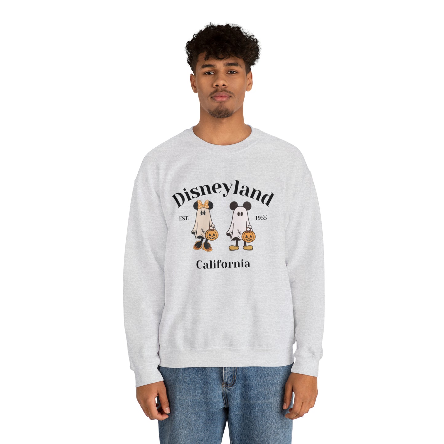 Disneyland Mickey And Minnie Ghost Unisex Heavy Blend Crewneck Sweatshirt