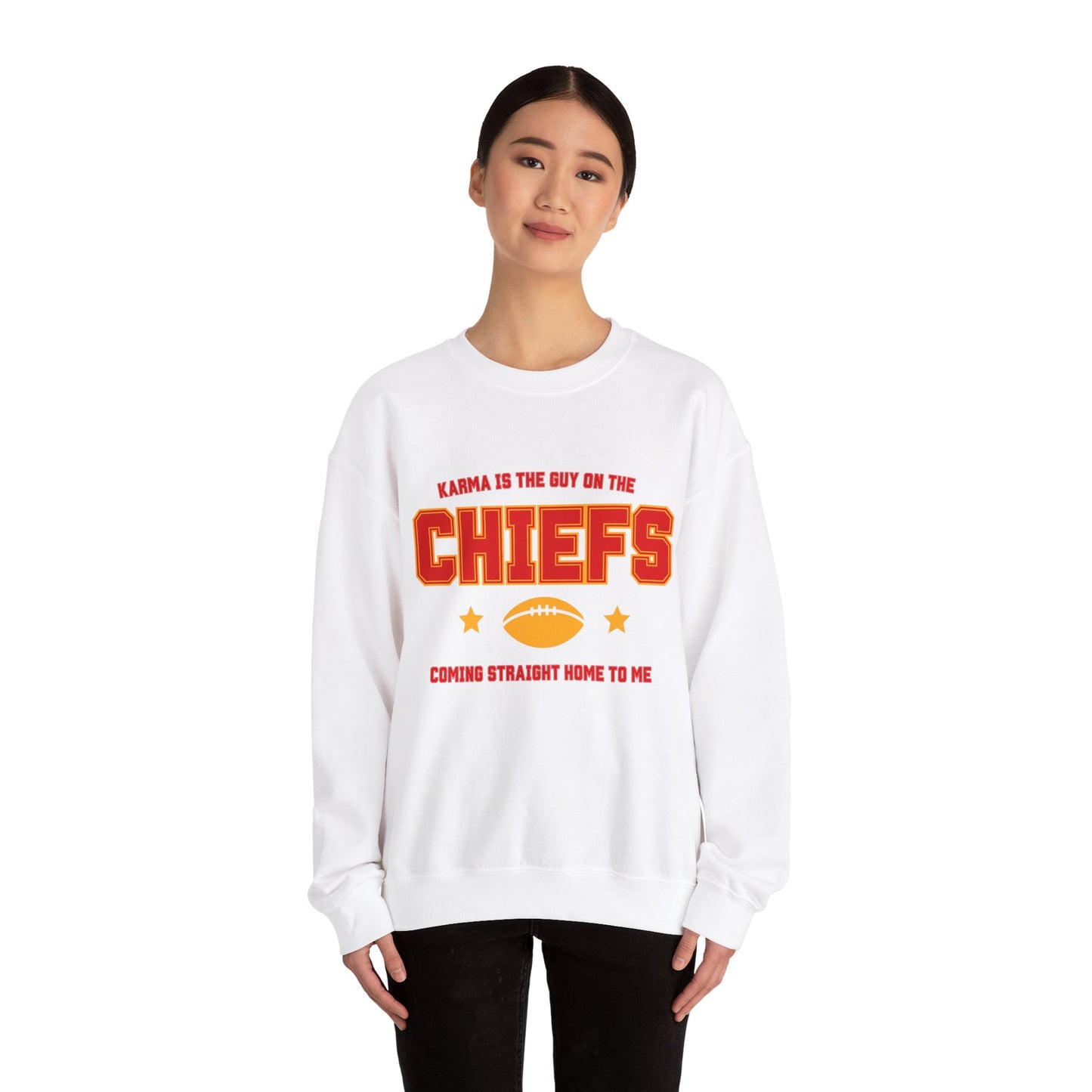 Karma Is The Guy On The Chiefs Unisex Crewneck