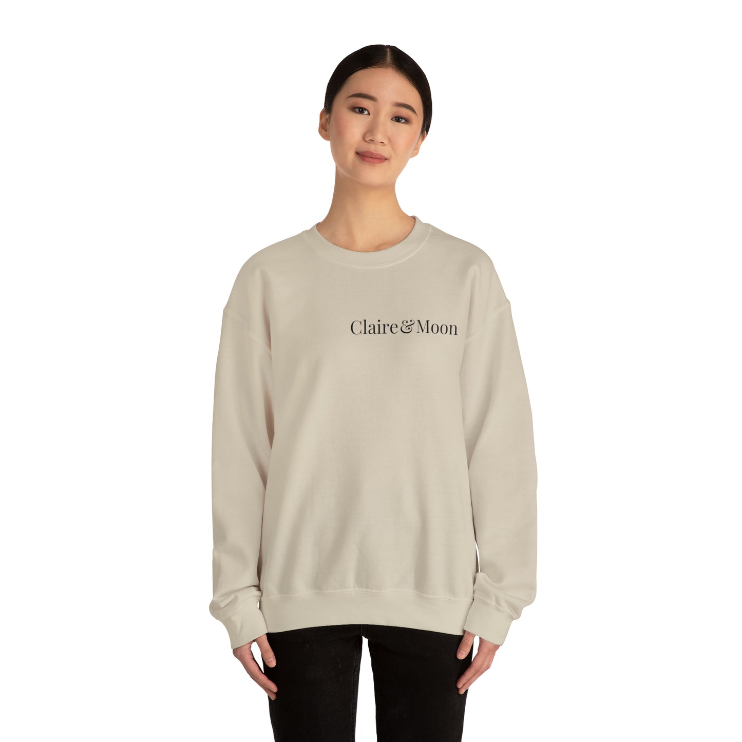 Claireandmoon Black Logo Unisex Heavy Blend™ Crewneck Sweatshirt