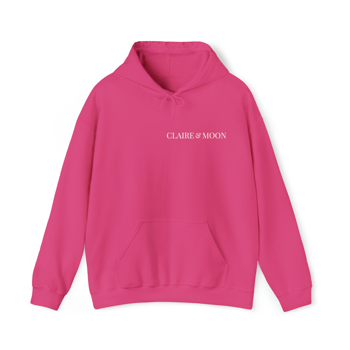Claireandmoon White Logo Unisex Heavy Blend™ Hooded Sweatshirt