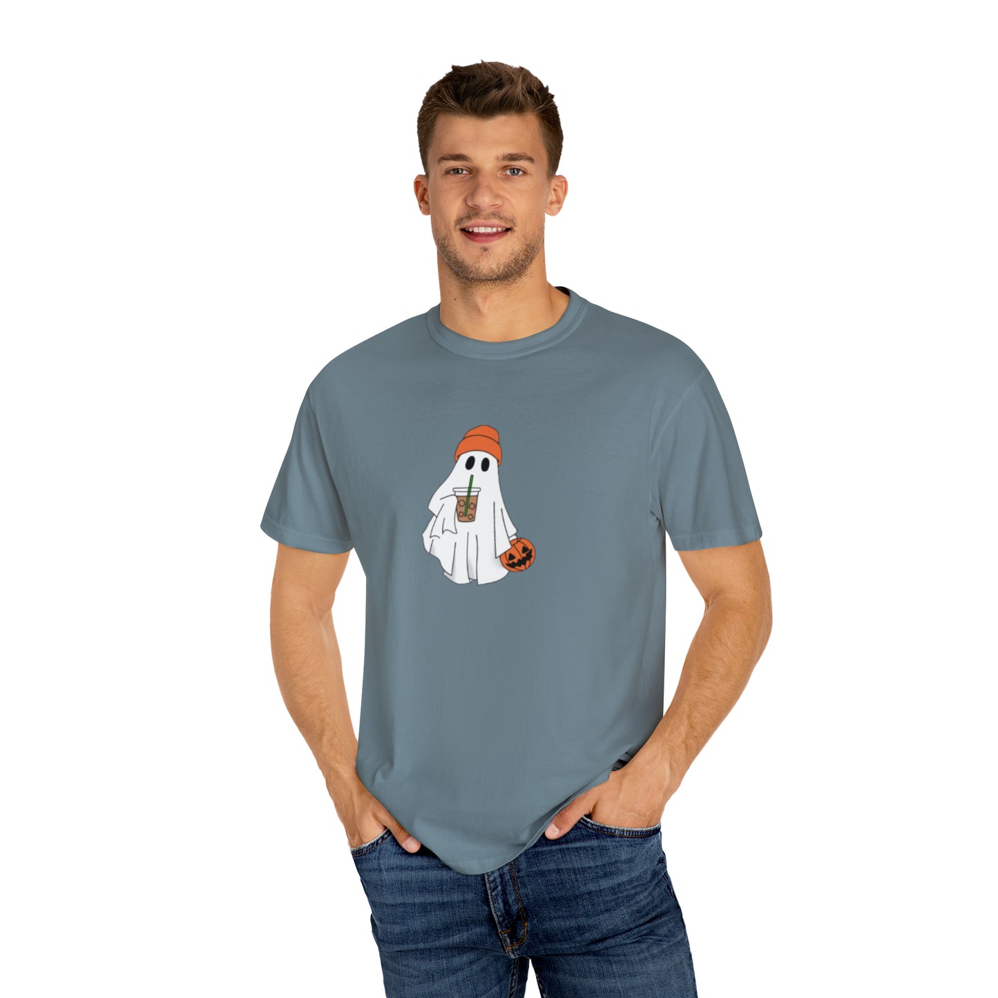 Ghost Iced Coffee Unisex Garment-Dyed T-shirt