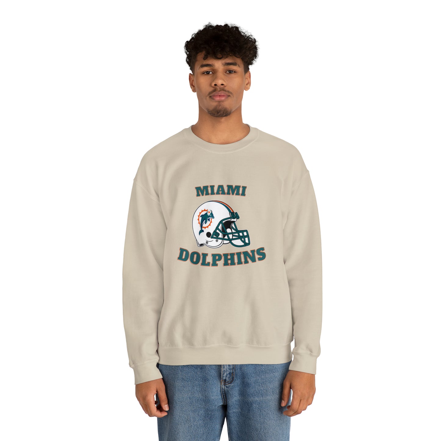 Miami Dolphins Unisex Heavy Blend Crewneck Sweatshirt