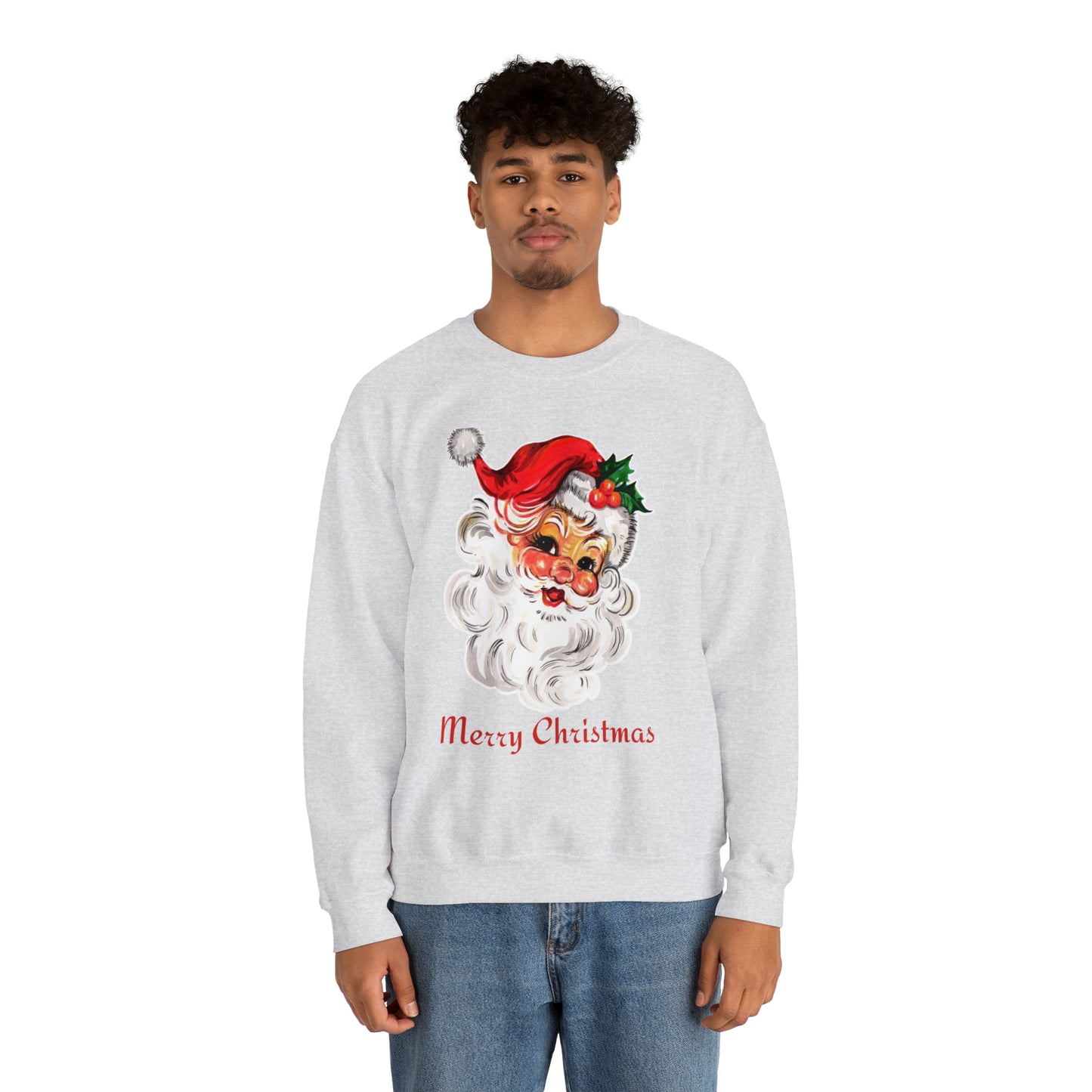 Merry Christmas Vintage Santa Unisex Heavy Blend Crewneck Sweatshirt