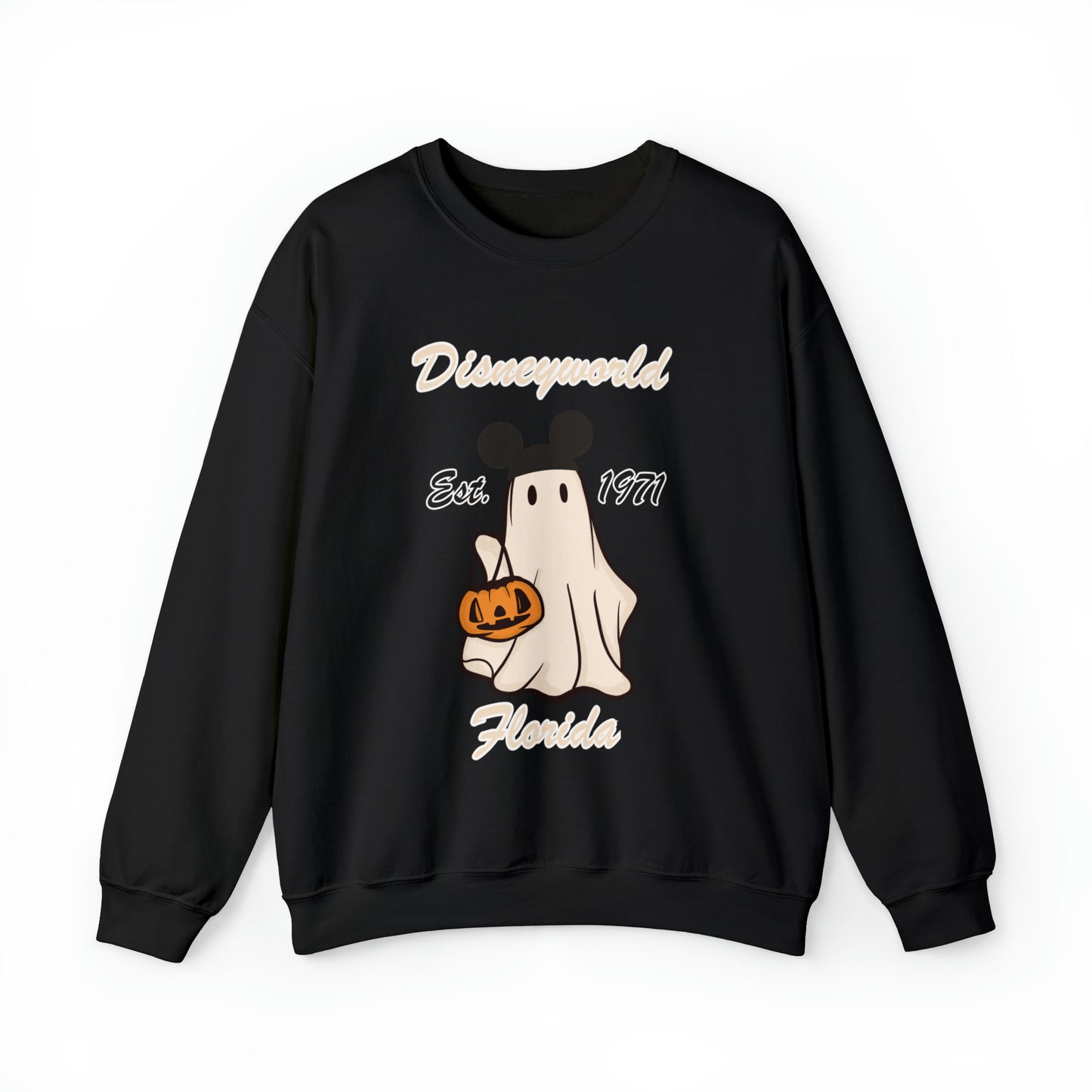 Disney World Ghost Mickey Unisex Heavy Blend Crewneck Sweatshirt