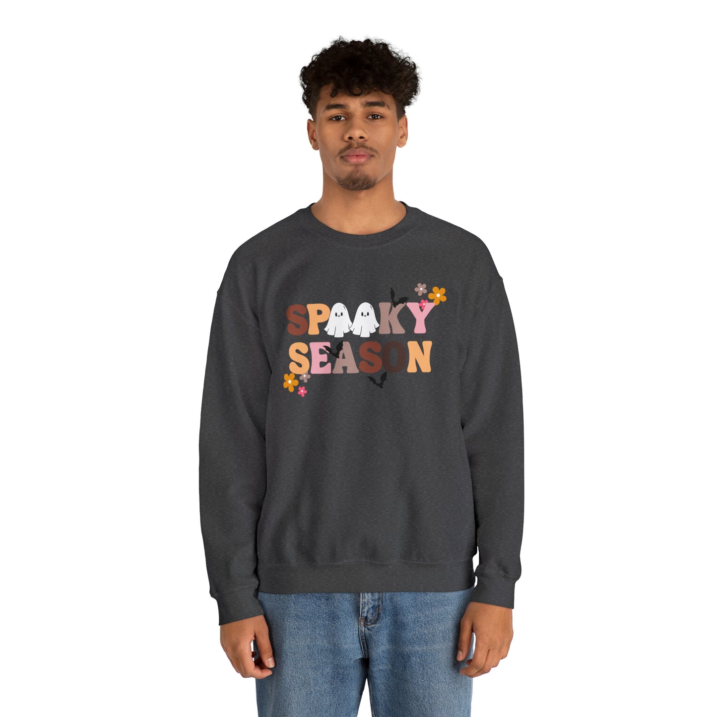 Spooky Season Ghosts Unisex Heavy Blend Crewneck Sweatshirt