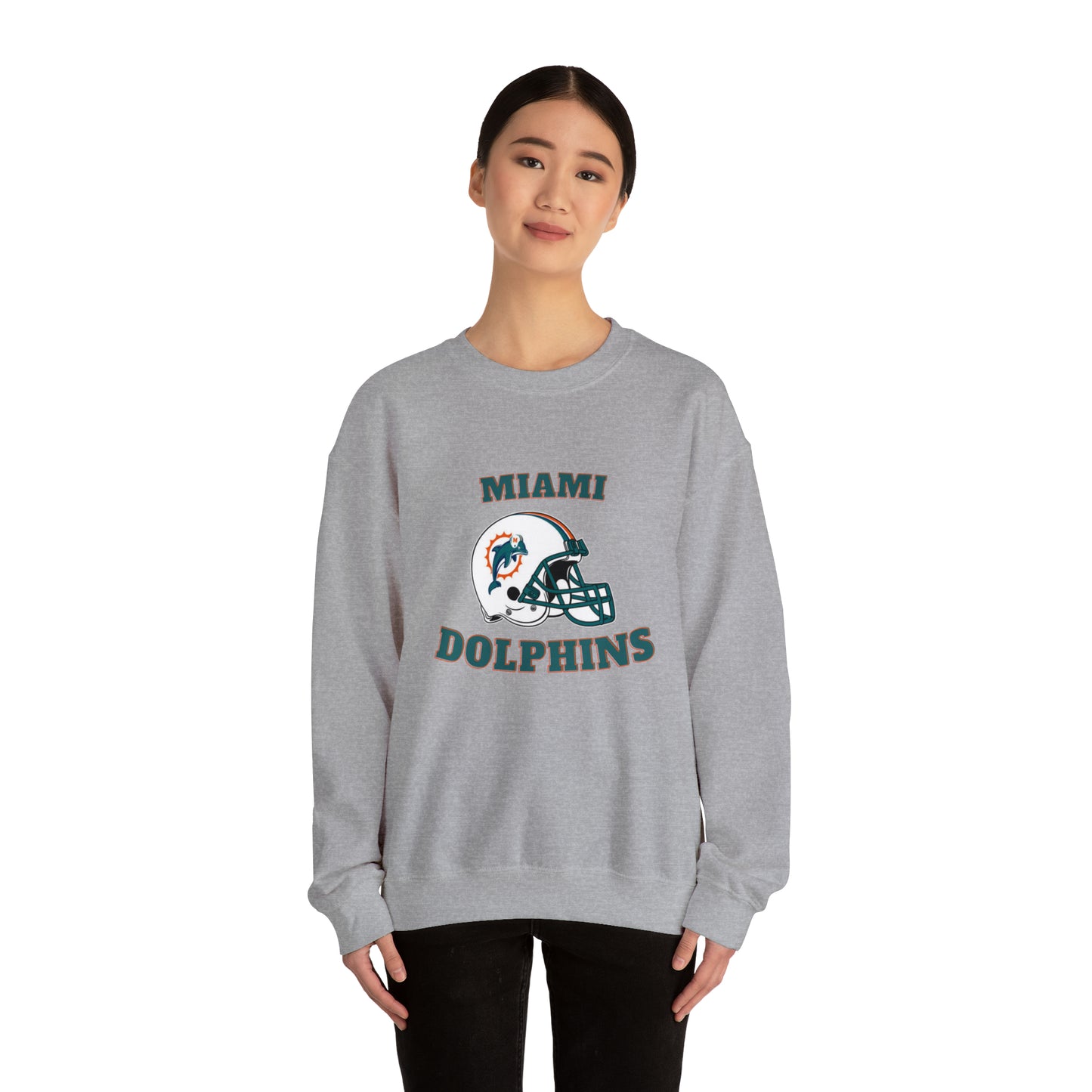 Miami Dolphins Unisex Heavy Blend Crewneck Sweatshirt