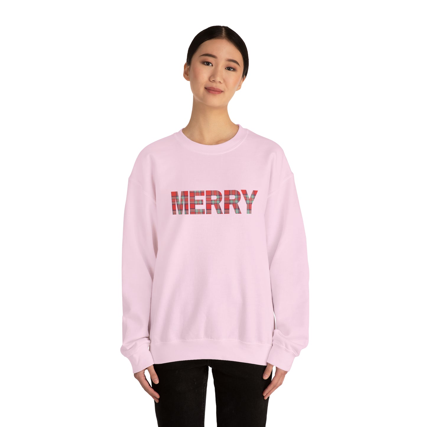 Merry Plaid Unisex Heavy Blend Crewneck Sweatshirt