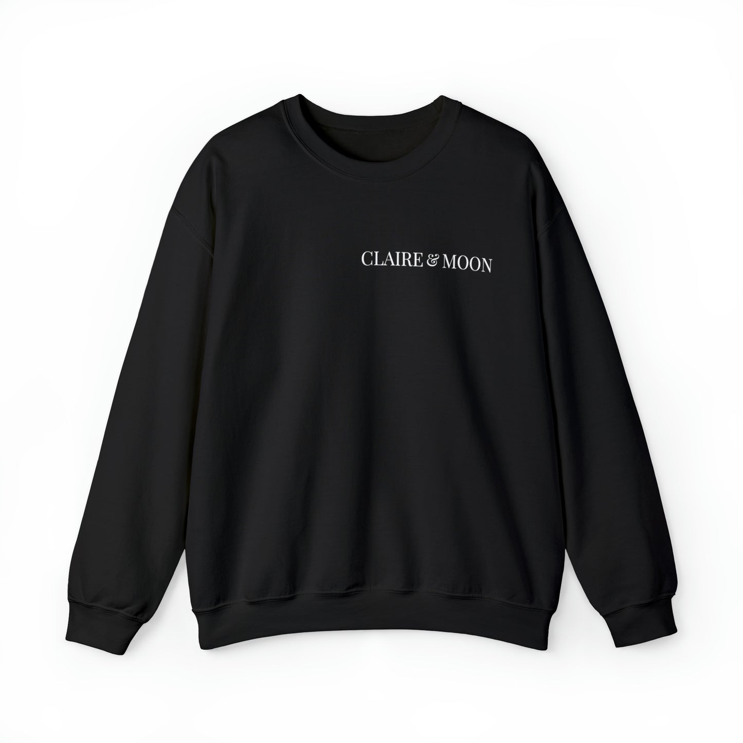 Claireandmoon White Logo Unisex Heavy Blend™ Crewneck Sweatshirt