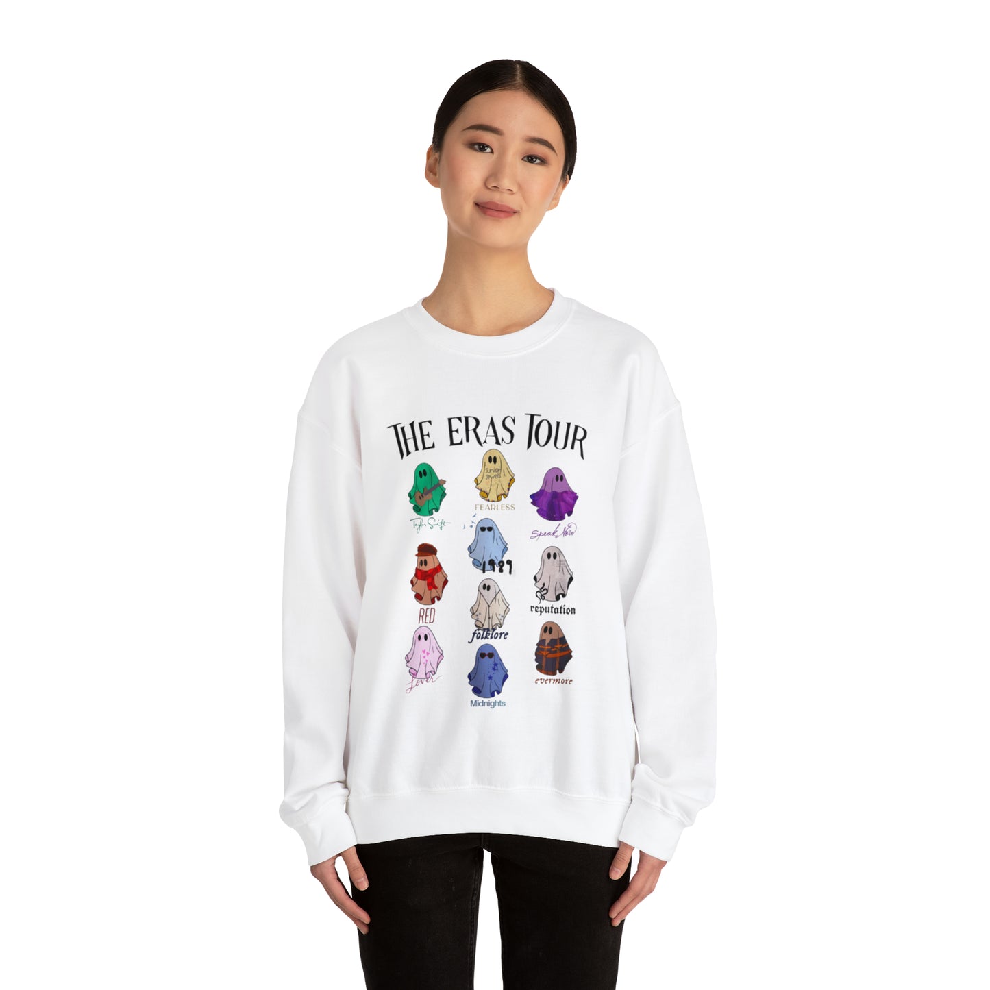 Taylor Swift Ghost Eras Tour Unisex Heavy Blend  Crewneck Sweatshirt