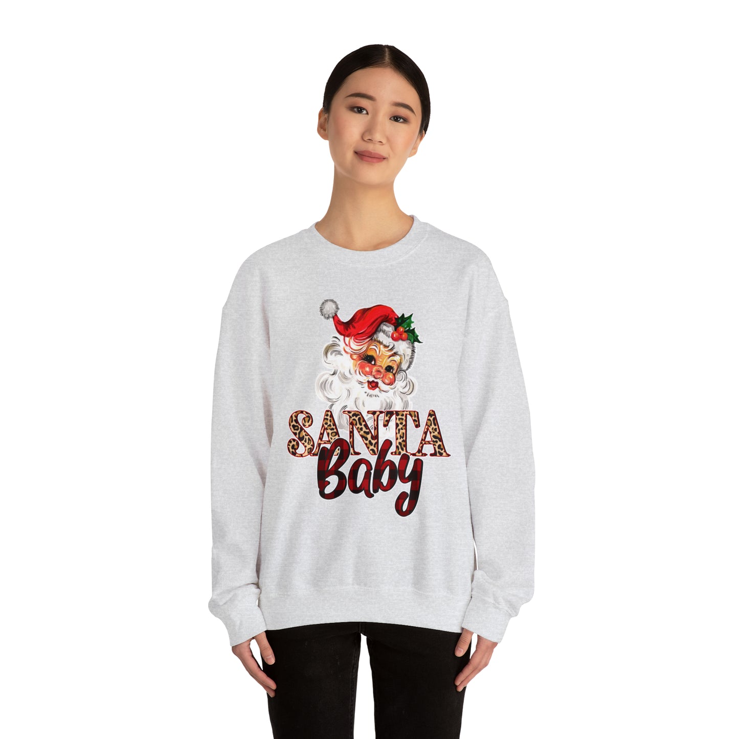 Santa Baby Vintage Santa Unisex Heavy Blend Crewneck Sweatshirt