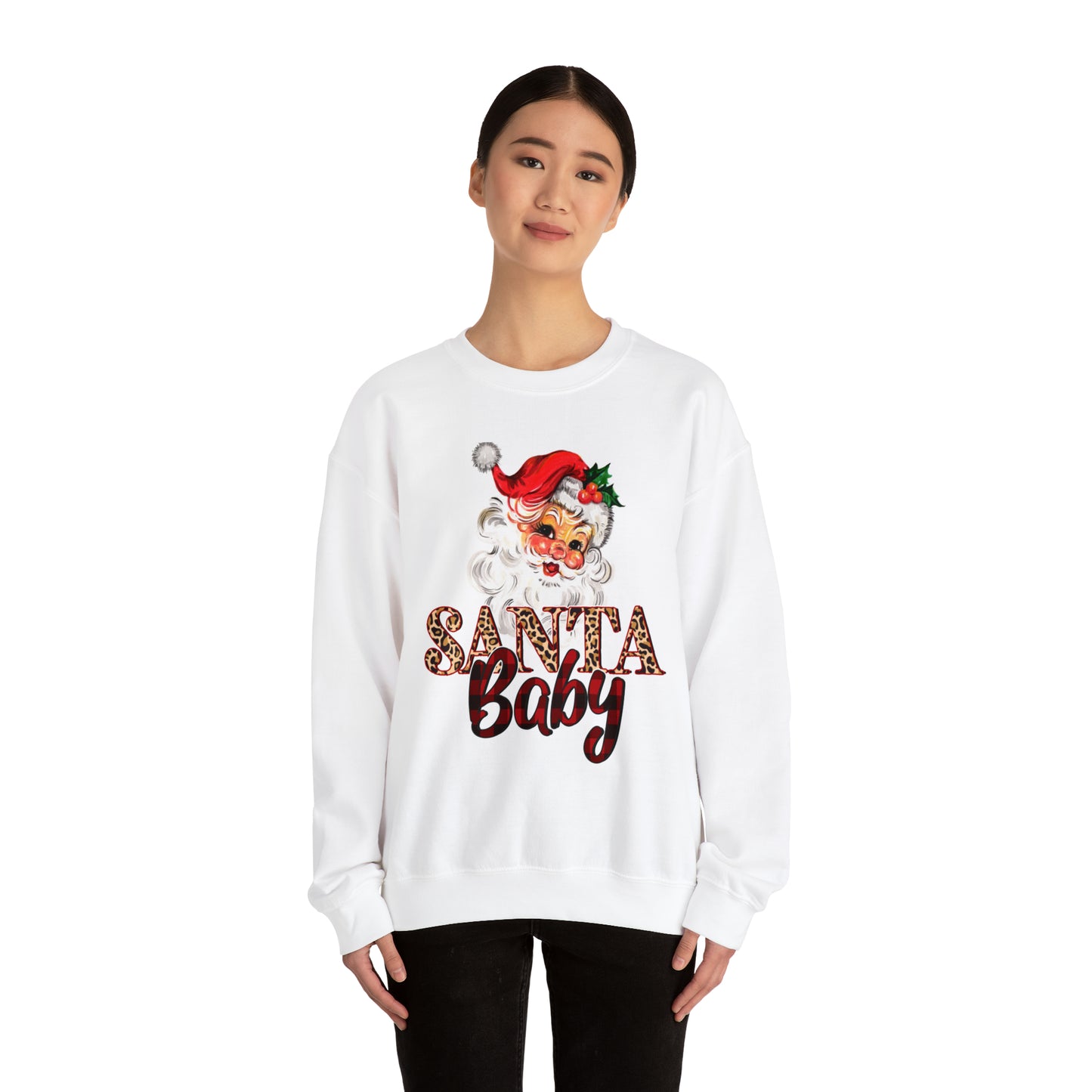Santa Baby Vintage Santa Unisex Heavy Blend Crewneck Sweatshirt