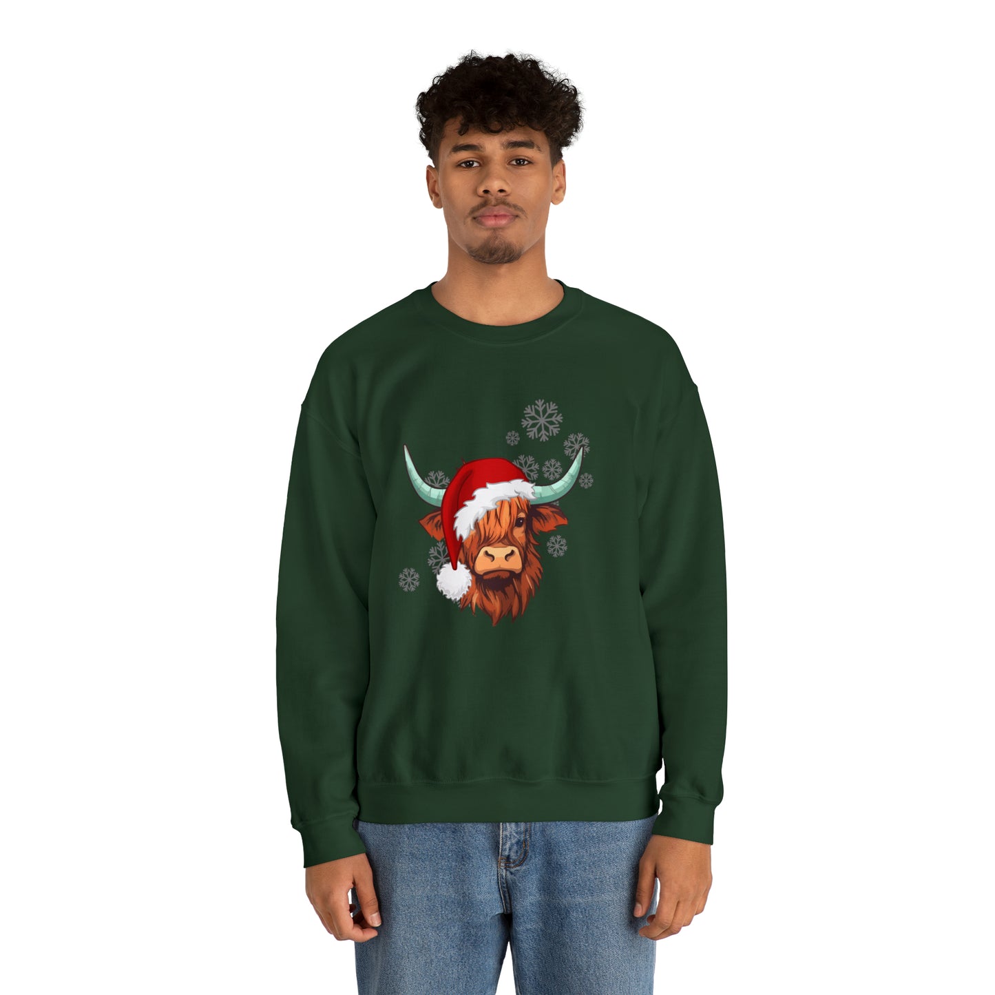 Highland Cow Santa Unisex Sweatshirt