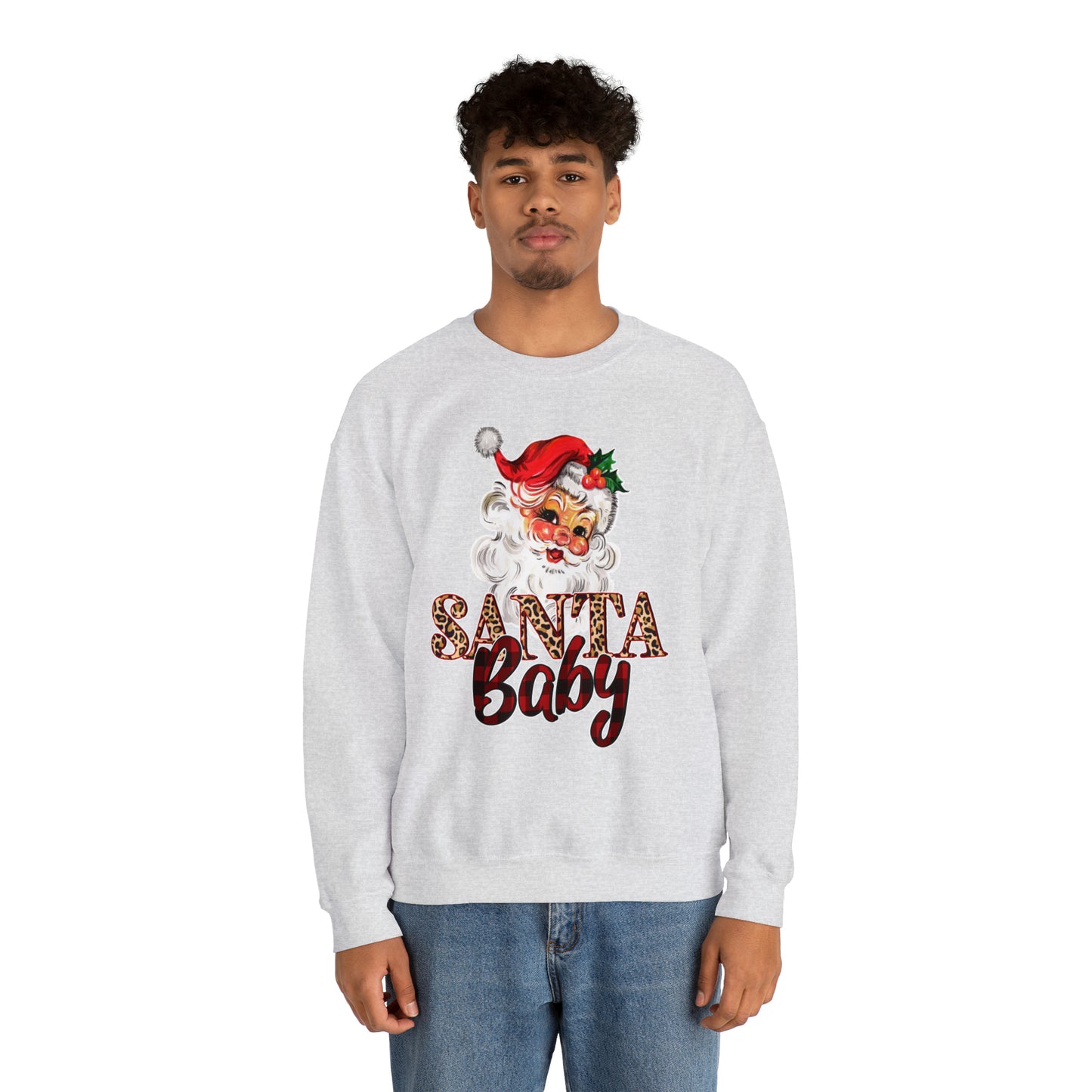 Santa Baby Vintage Santa Unisex Heavy Blend Crewneck Sweatshirt