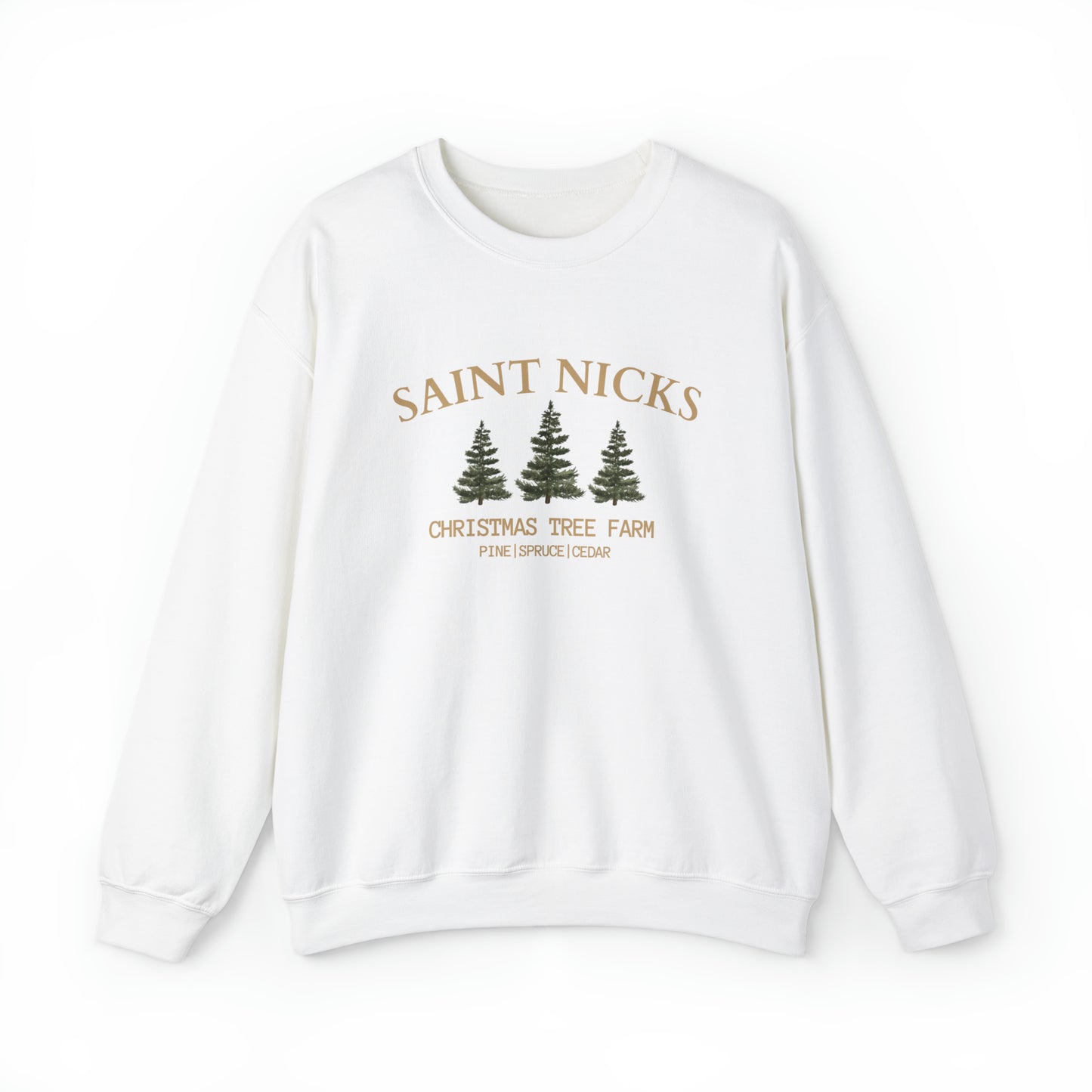 Saint Nicks Christmas Trees Unisex Heavy Blend Crewneck Sweatshirt