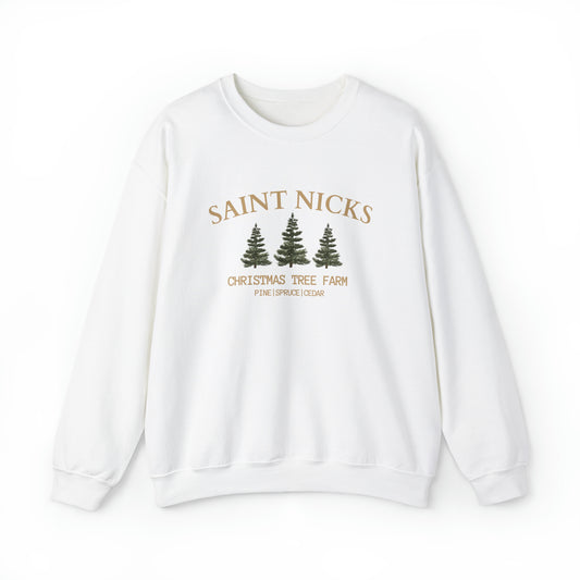 Saint Nicks Christmas Trees Unisex Heavy Blend Crewneck Sweatshirt