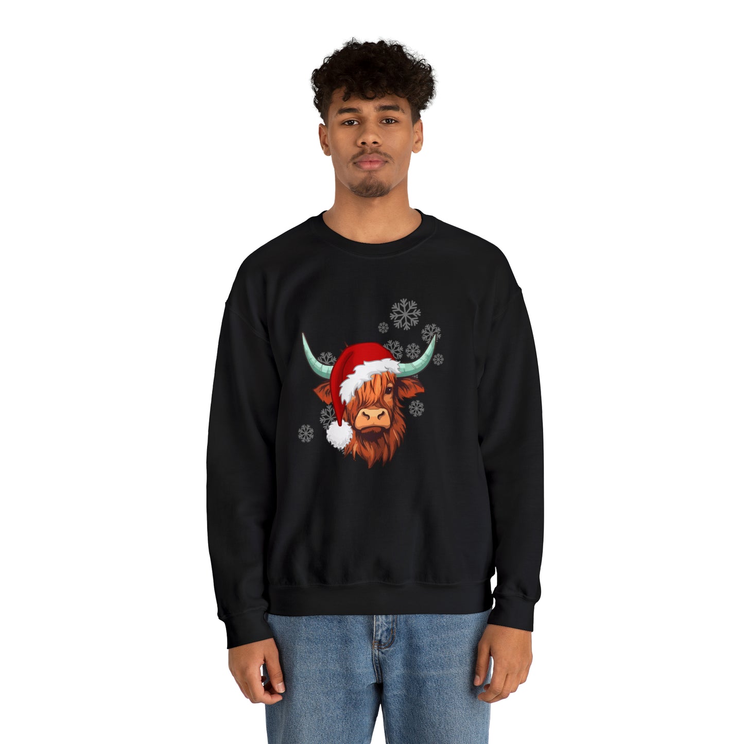 Highland Cow Santa Unisex Sweatshirt