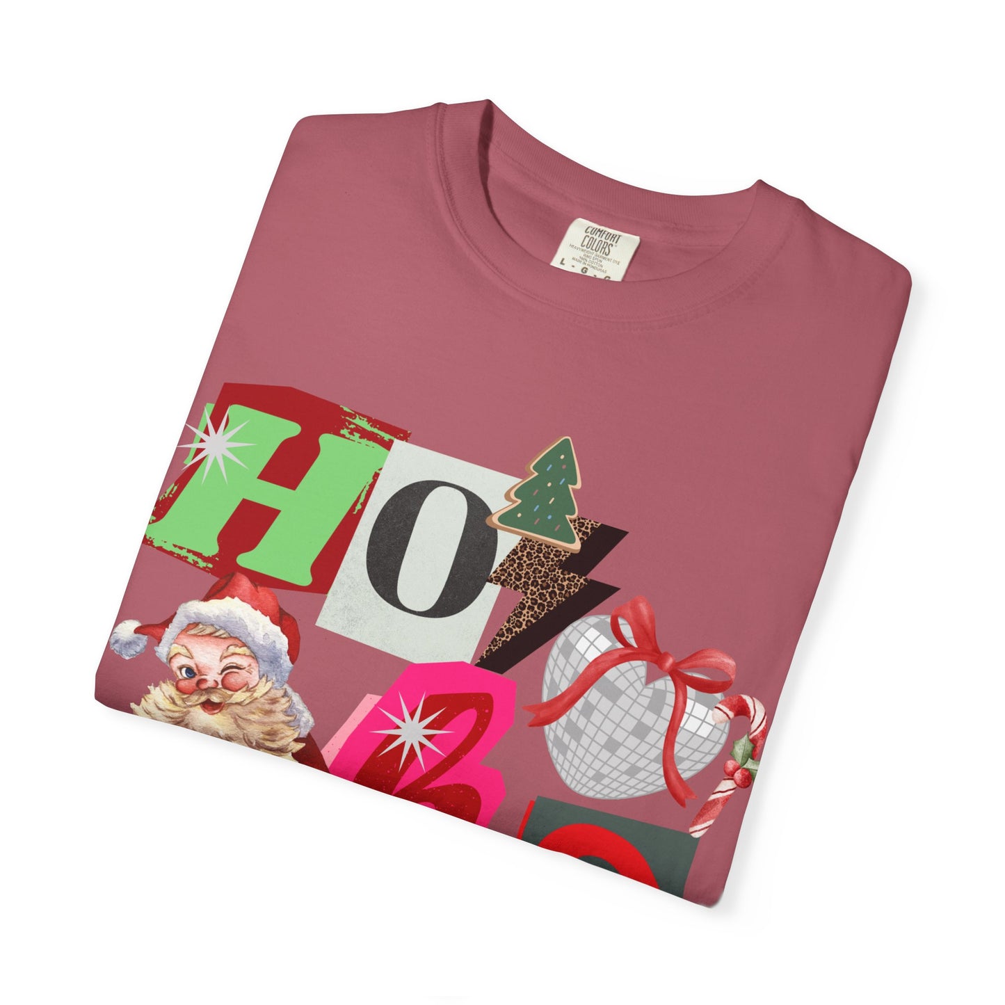 Festive Retro Santa T-Shirt | Ho Ho Ho Holiday Tee, Christmas Shirt, Unisex Tee, Gift for Him/Her, Cozy Winter Apparel