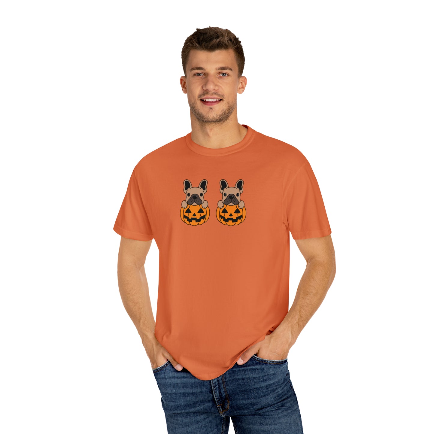 Doggie Pumpkins Unisex Garment-Dyed T-shirt