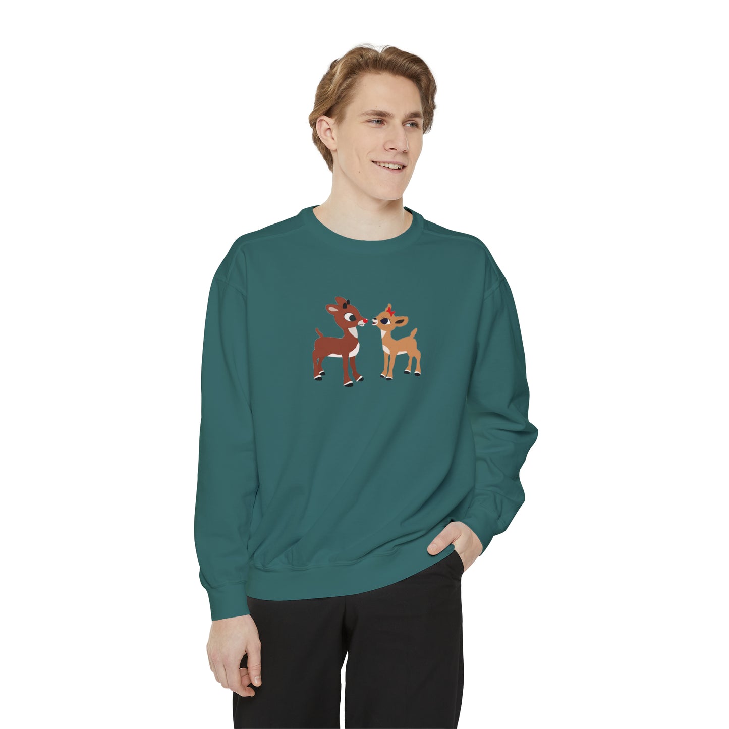 RudolphThe Red Nose Reindeer Unisex Garment-Dyed Sweatshirt