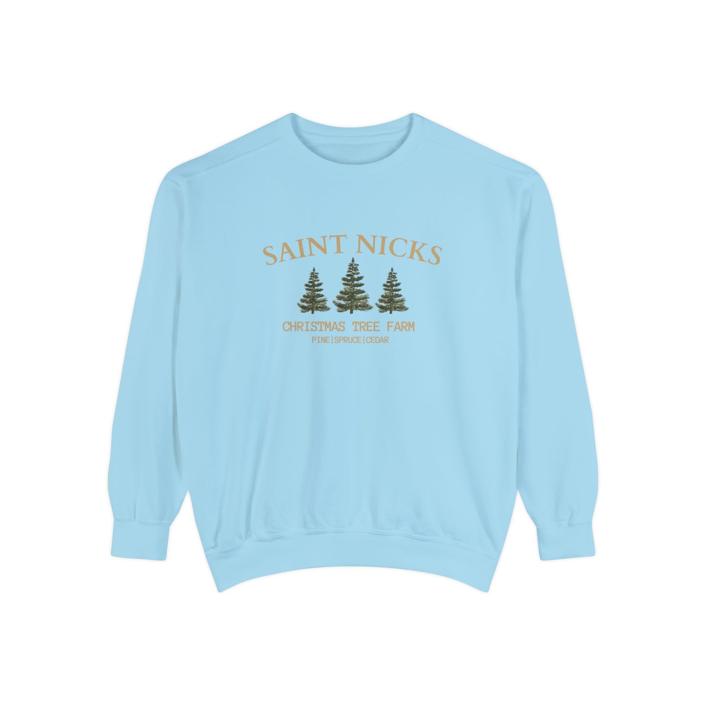Saints Nicks Christmas Unisex Garment-Dyed Sweatshirt