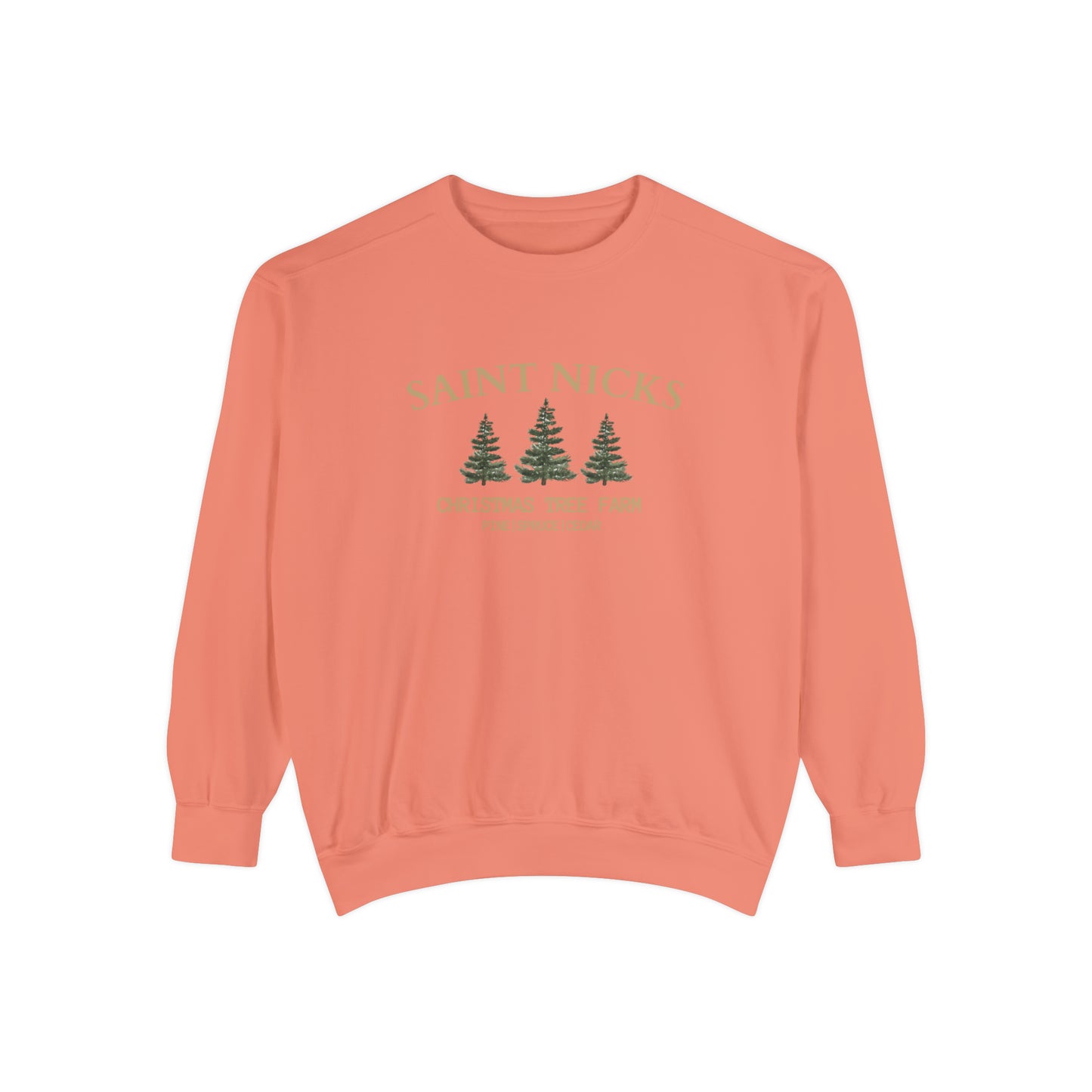 Saints Nicks Christmas Unisex Garment-Dyed Sweatshirt