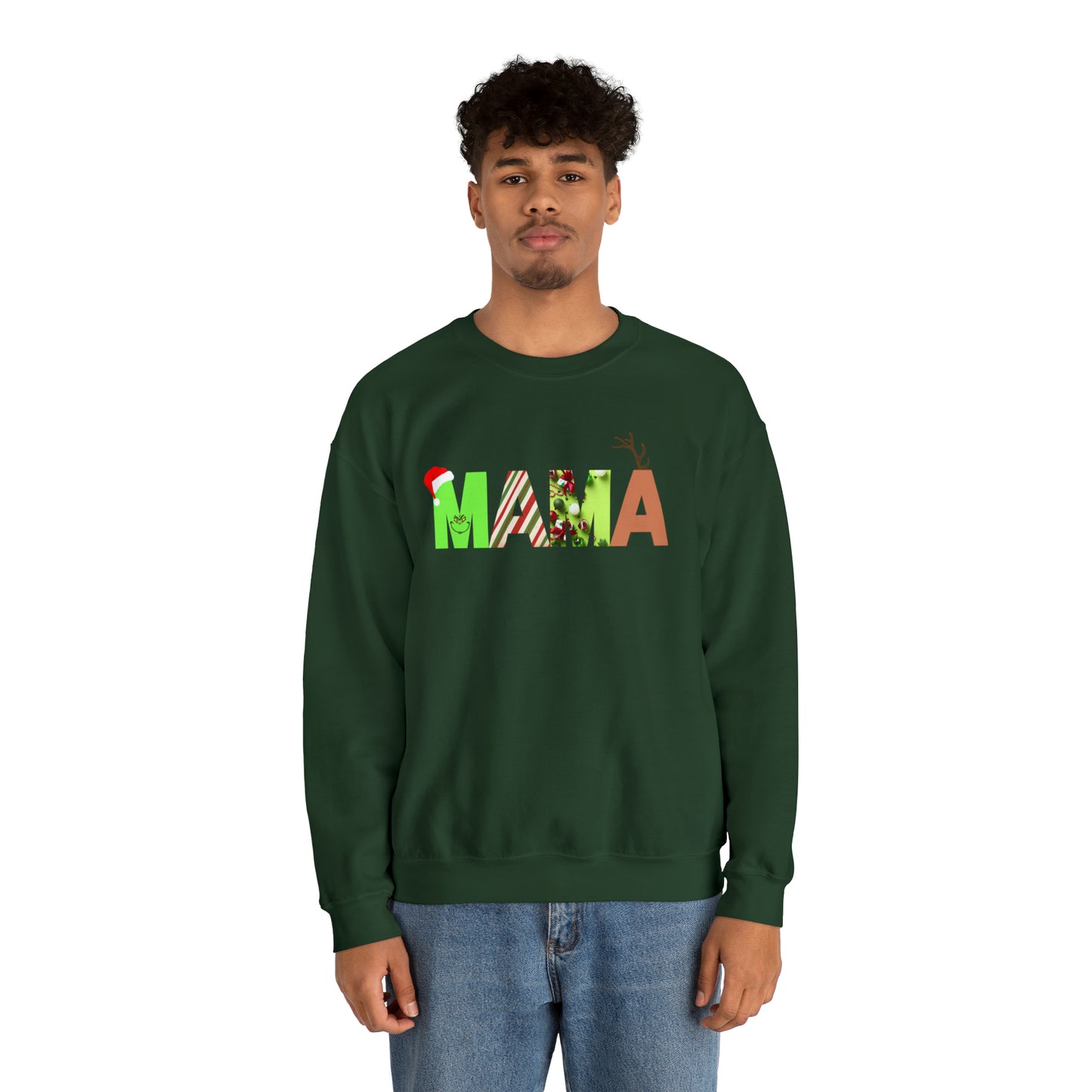 Mama Grinch Unisex Heavy Blend Crewneck Sweatshirt