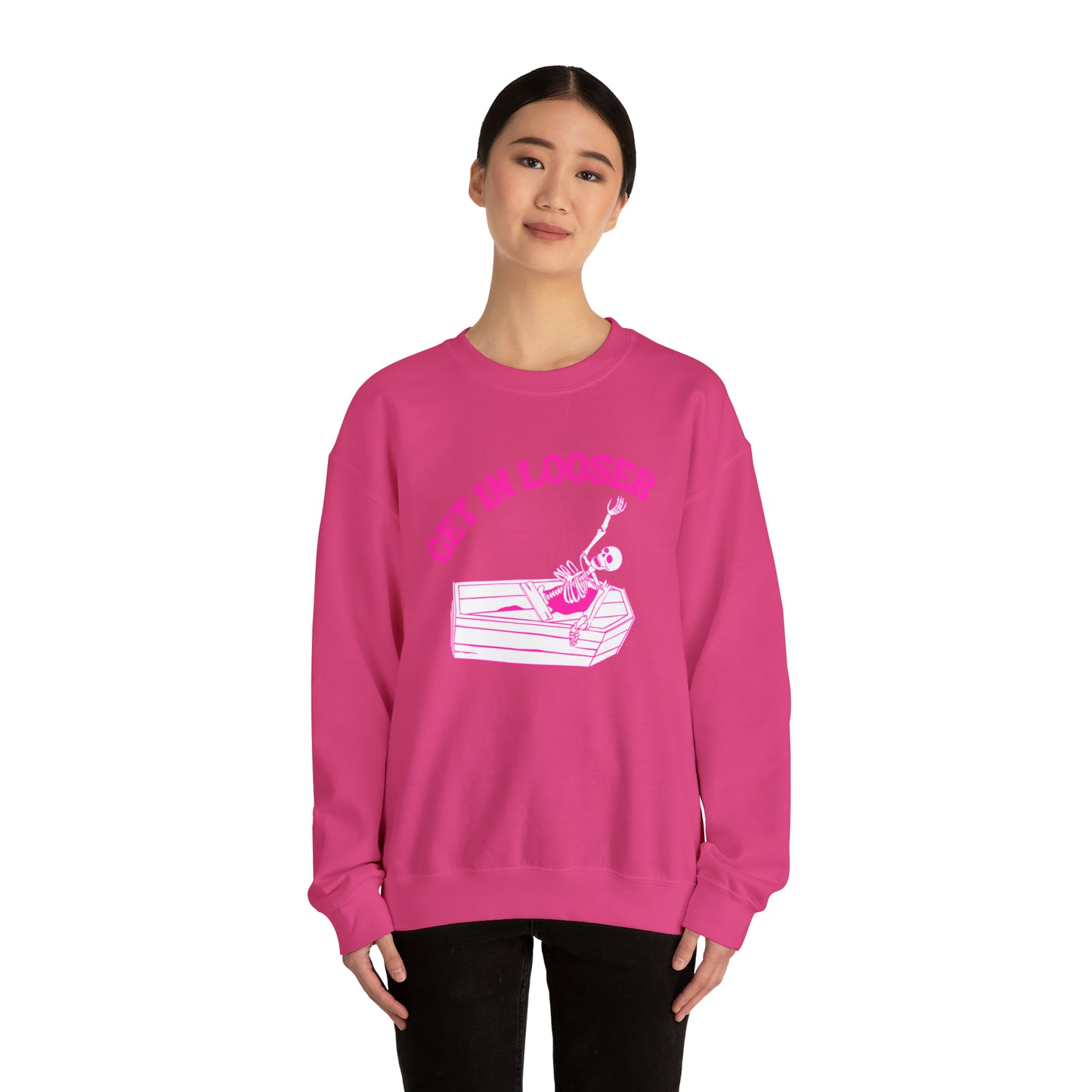 Get In Looser Skeleton Unisex Heavy Blend Crewneck Sweatshirt