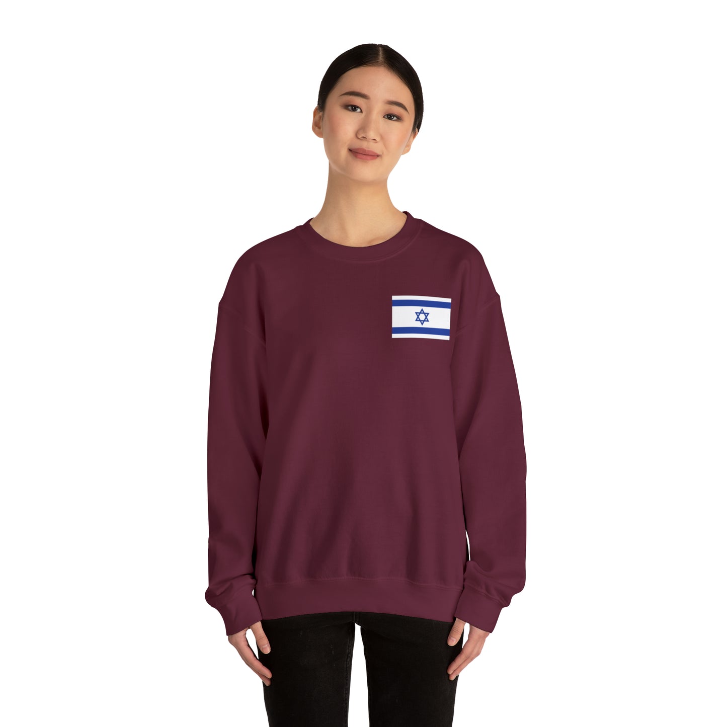 Israeli Flag We Stand For Israel Unisex Heavy Blend Crewneck Sweatshirt
