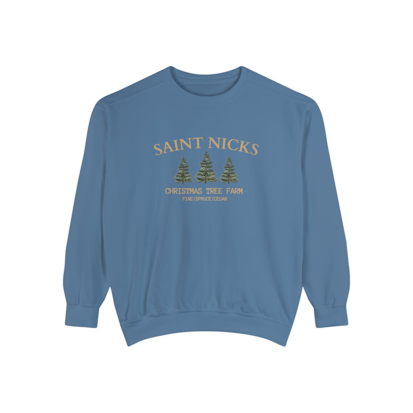 Saints Nicks Christmas Unisex Garment-Dyed Sweatshirt