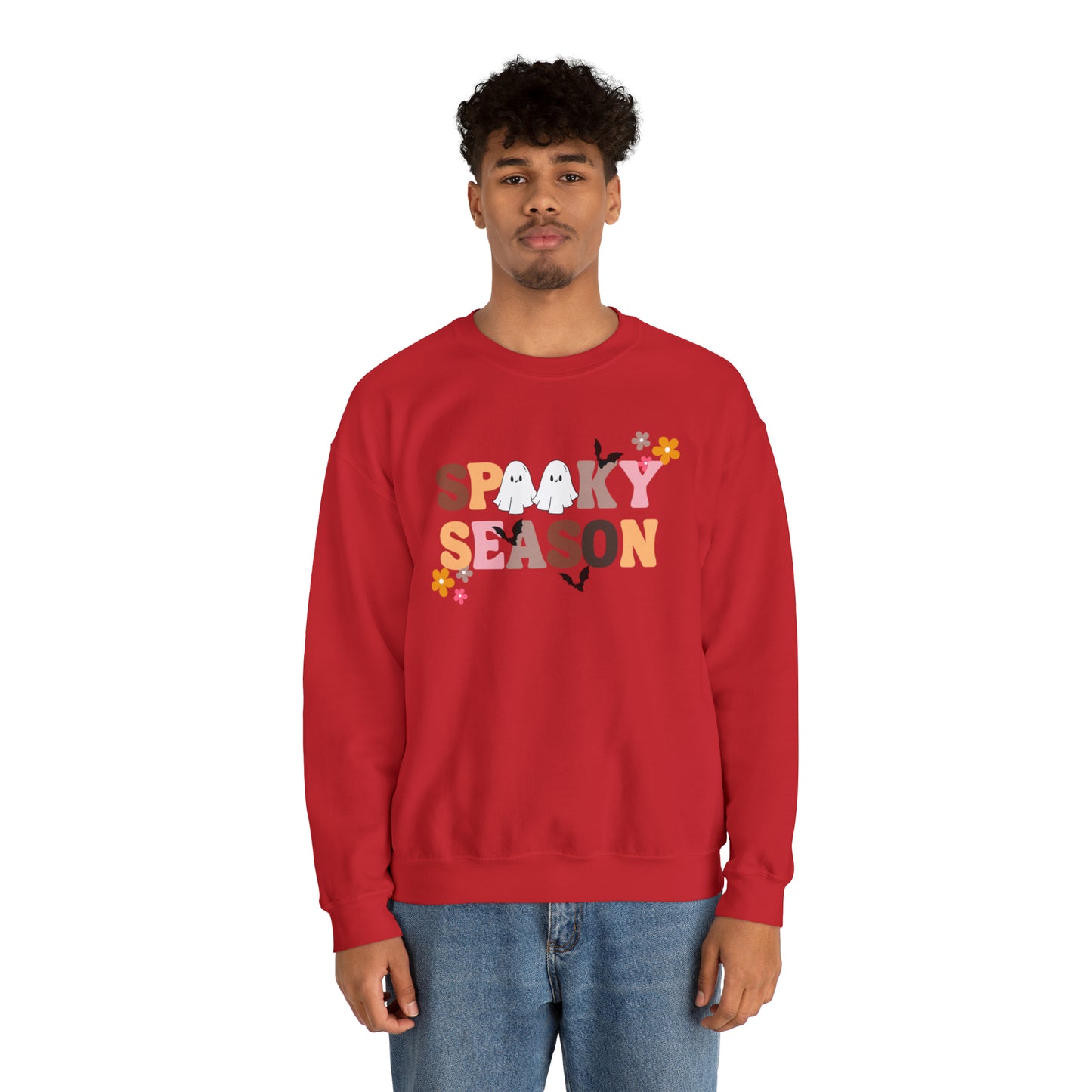 Spooky Season Ghosts Unisex Heavy Blend Crewneck Sweatshirt
