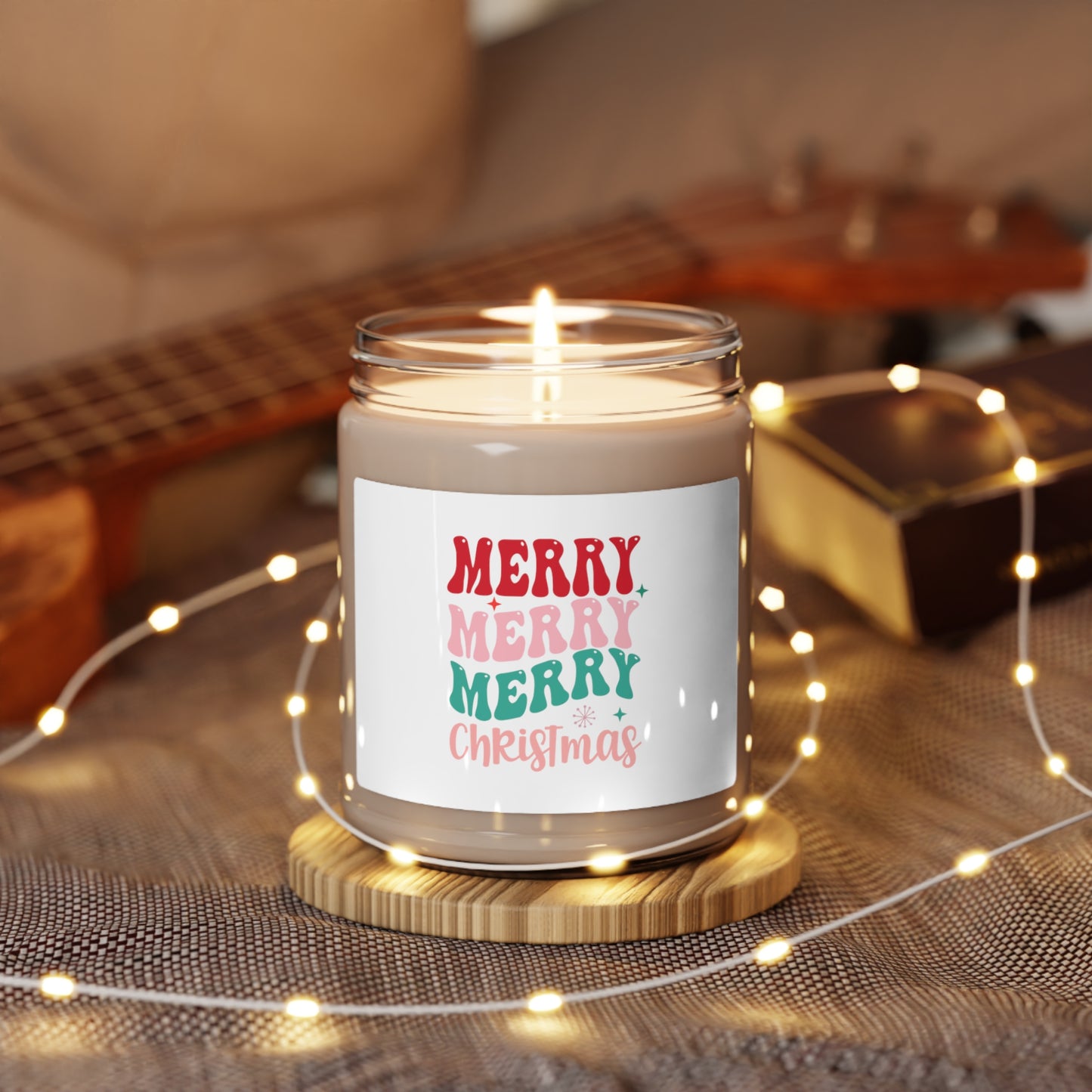 Merry Christmas Scented Soy Candle, 9oz