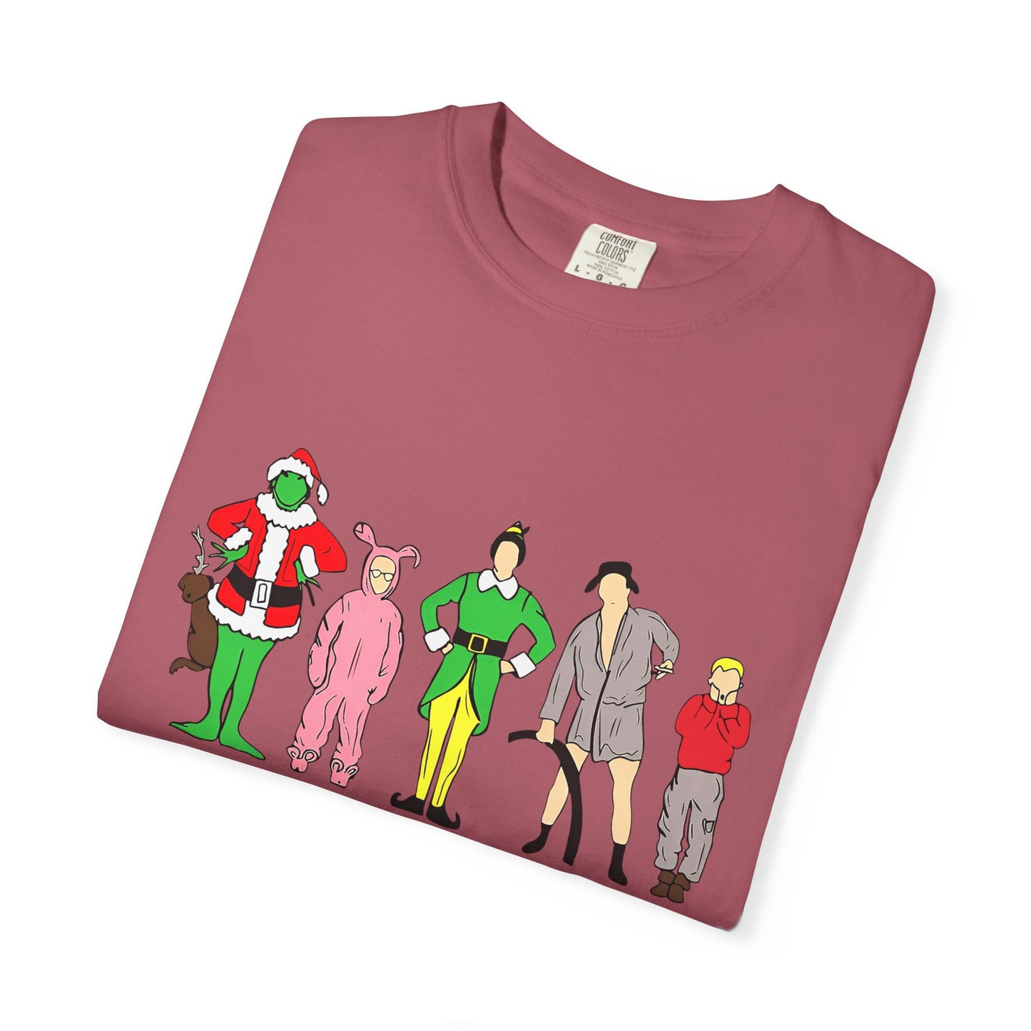 Friends Character Holiday T-shirt | Unisex Christmas Apparel, Gift for Friends Lovers, Casual Outfit, Seasonal Wear, Fan Merchandise