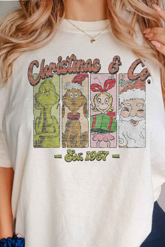 CHRISTMAS FACES OVERSIZED TEE