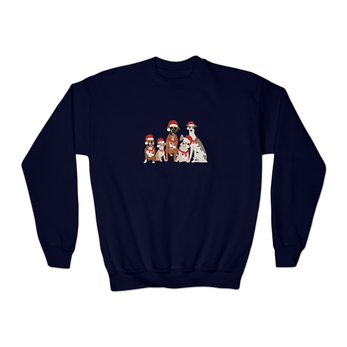 Santa Dogs Youth Crewneck Sweatshirt