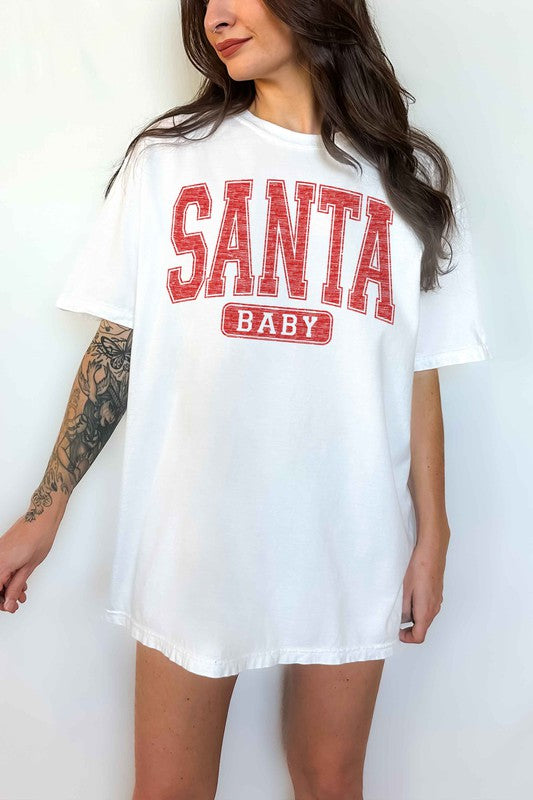 SANTA BABY CHRISTMAS OVERSIZED TEE