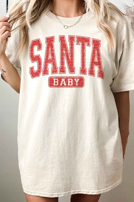 SANTA BABY CHRISTMAS OVERSIZED TEE
