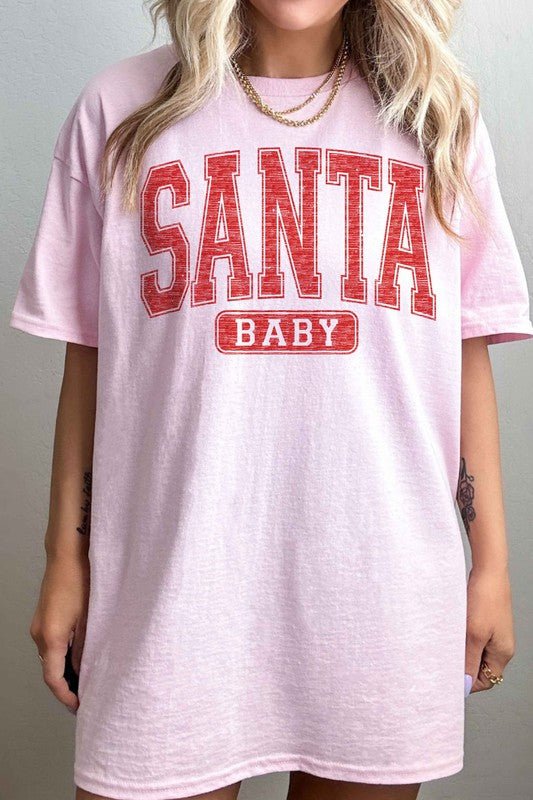 SANTA BABY CHRISTMAS OVERSIZED TEE