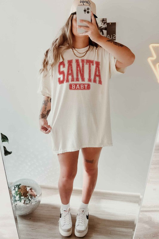 SANTA BABY CHRISTMAS OVERSIZED TEE