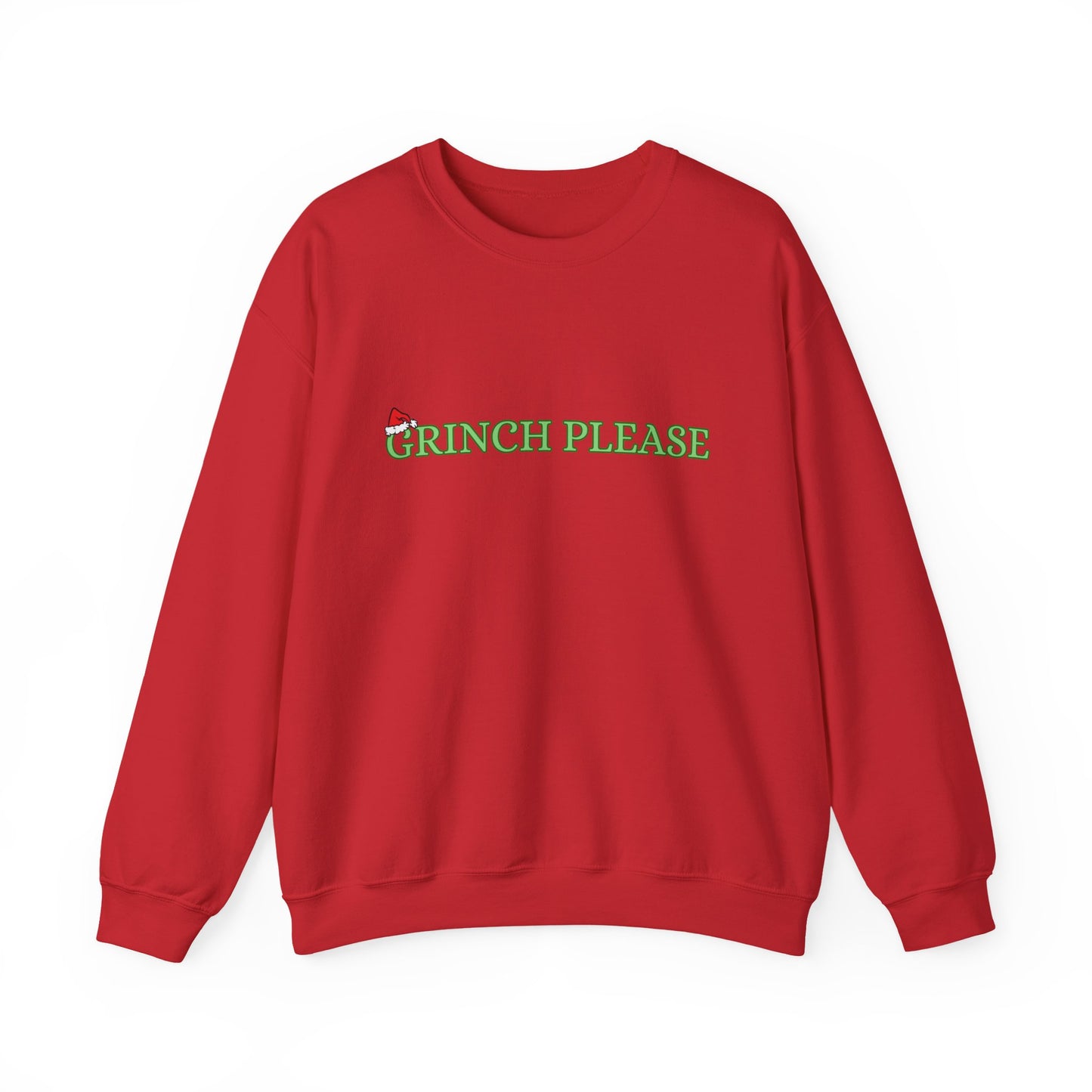 Grinch Please Gildan, Christmas Gift, Cozy Crewneck, Holiday Apparel, Unisex Sweatshirt, Trendy Winter Fashion
