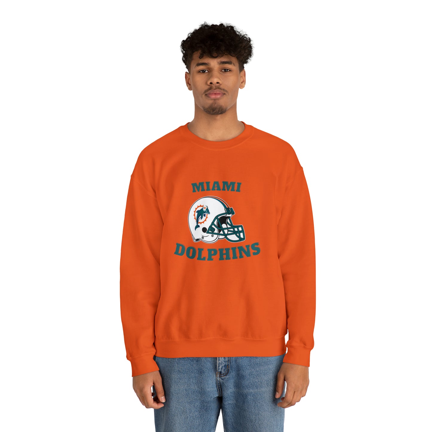 Miami Dolphins Unisex Heavy Blend Crewneck Sweatshirt
