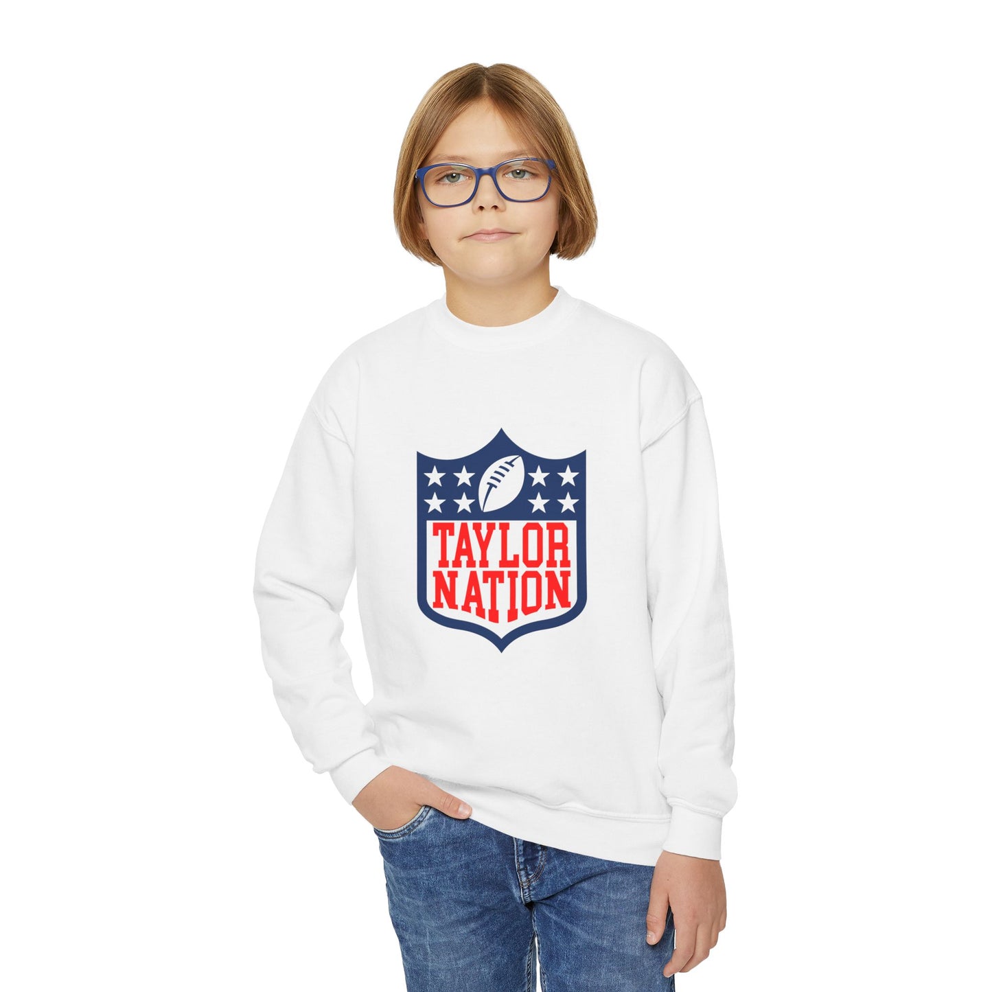 Taylor nation Youth Crewneck Sweatshirt