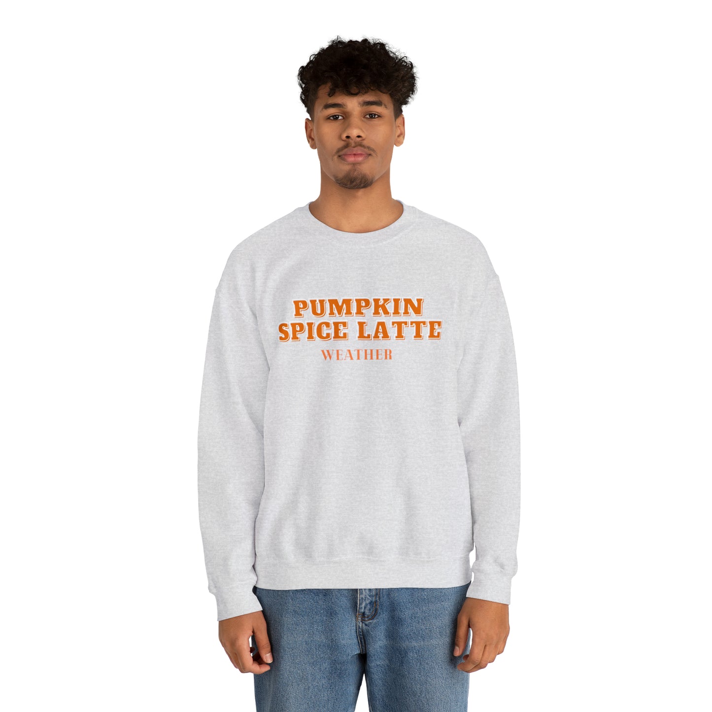 Pumpkin Spice Latte Weather Unisex Heavy Blend Crewneck Sweatshirt