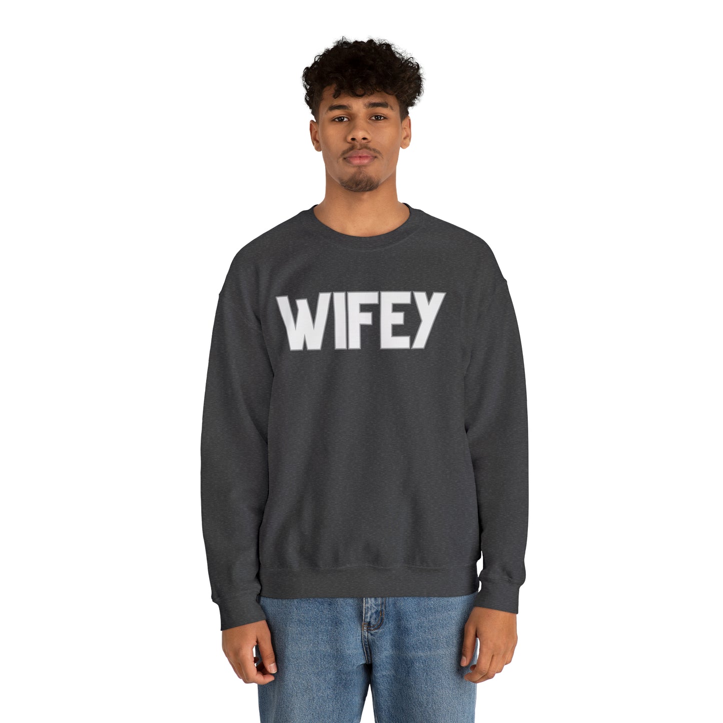Wifey Unisex Heavy Blend Crewneck Sweatshirt