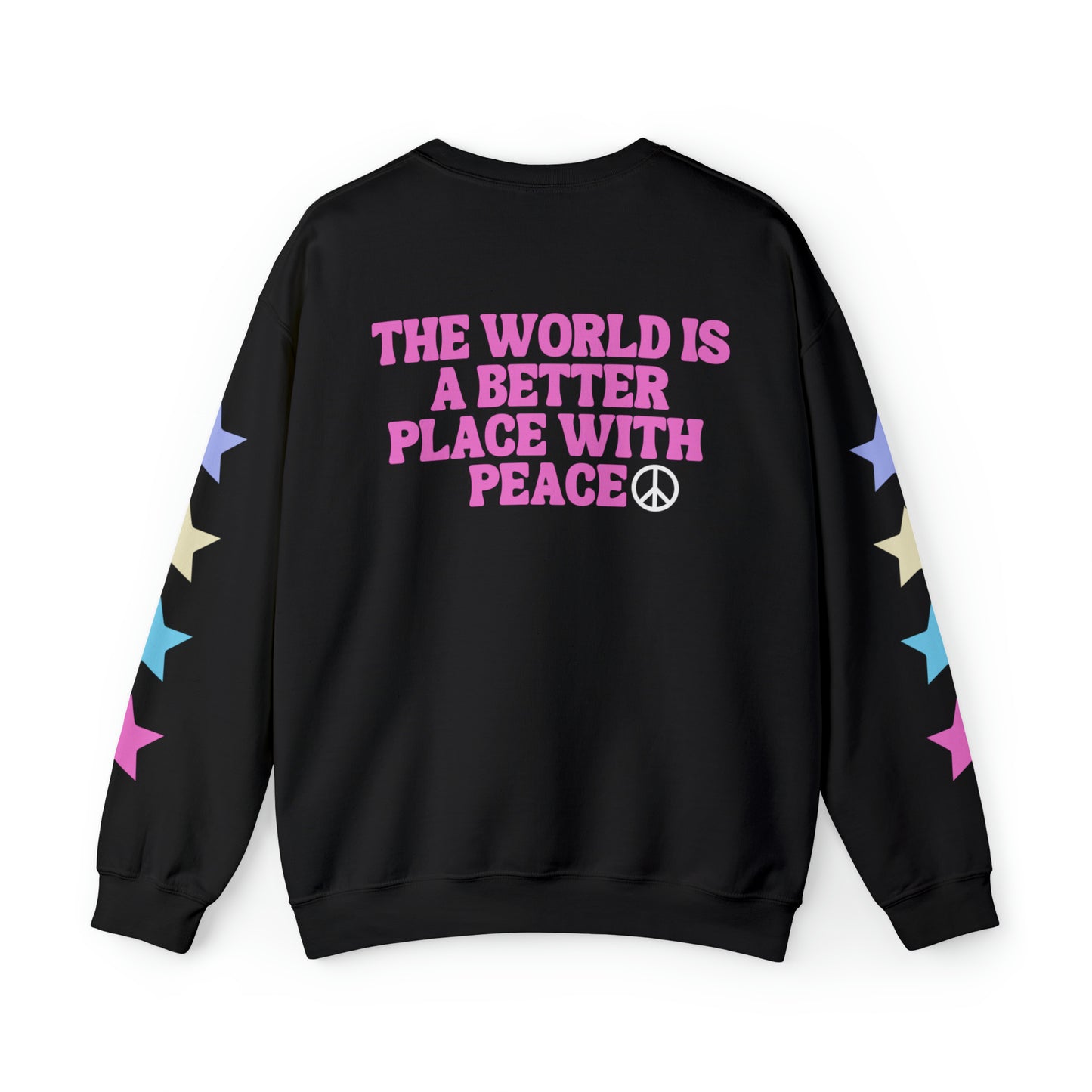 The World Is A Better Place With Peace Unisex Heavy Blend Crewneck Sweatshirt