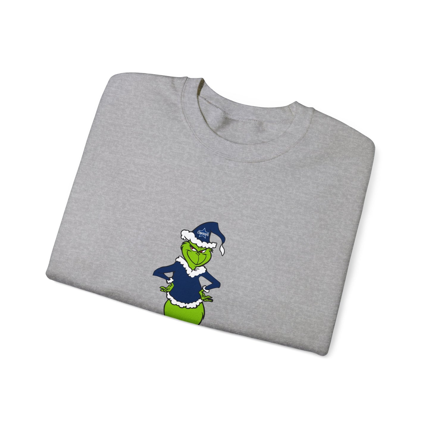 Dallas Cowboys Grinch Unisex Heavy Blend Crewneck Sweatshirt