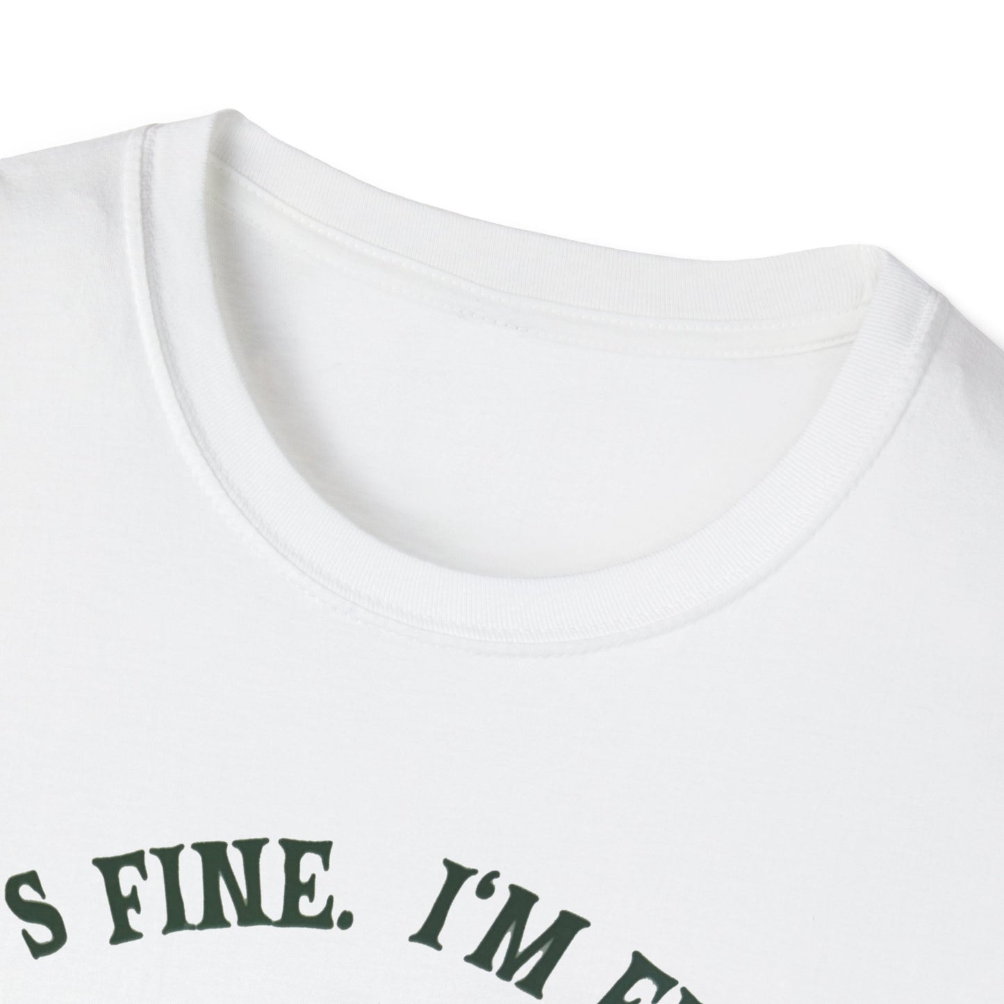 Unisex Skeleton Tee: It's Fine, I'm Fine, Perfect for Halloween, Casual Wear, Gifts for Friends, Fun Statement Shirt, Daily Comfort Wear